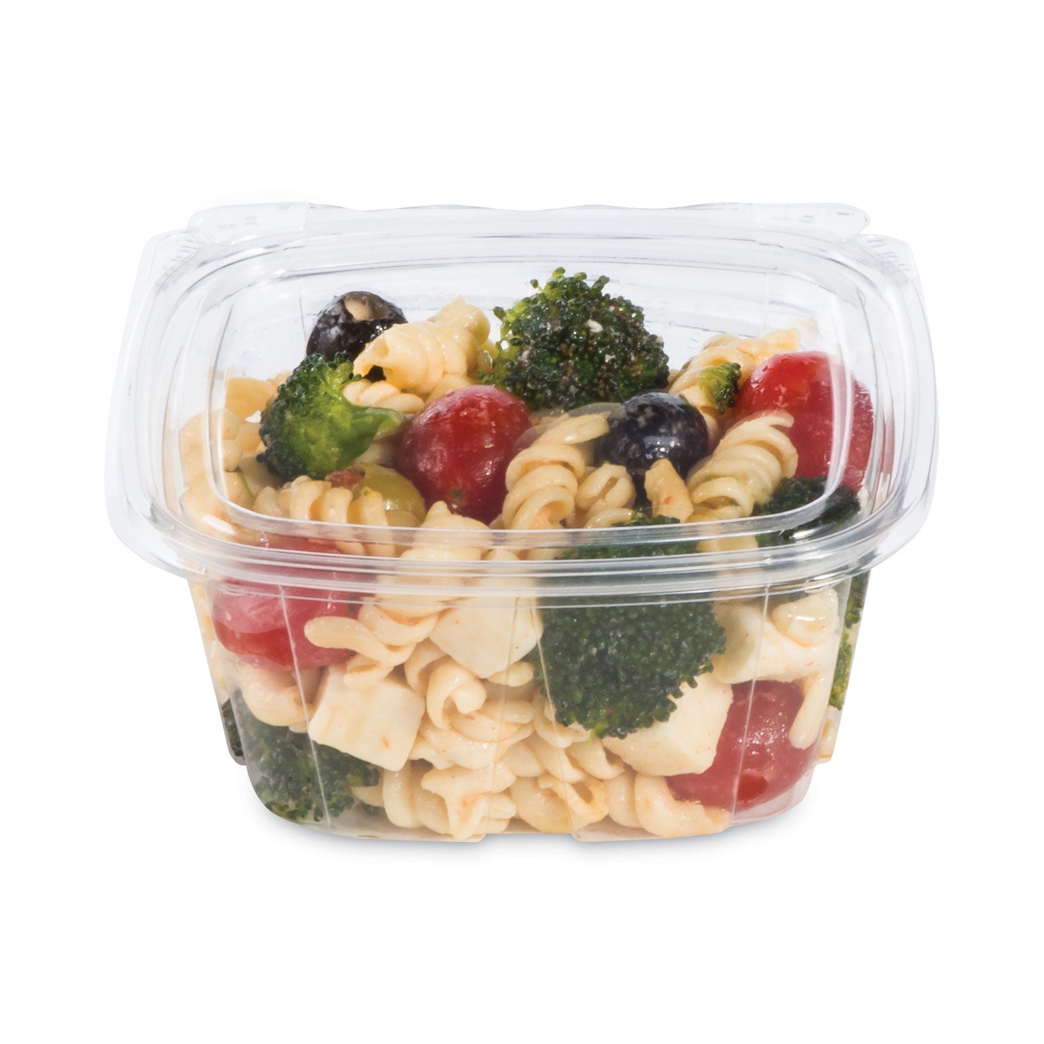 Dart® ClearPac SafeSeal Tamper-Resistant/Evident Containers, Flat Lid, 16 oz, Clear, Plastic, 100/Bag, 2 Bags/Carton