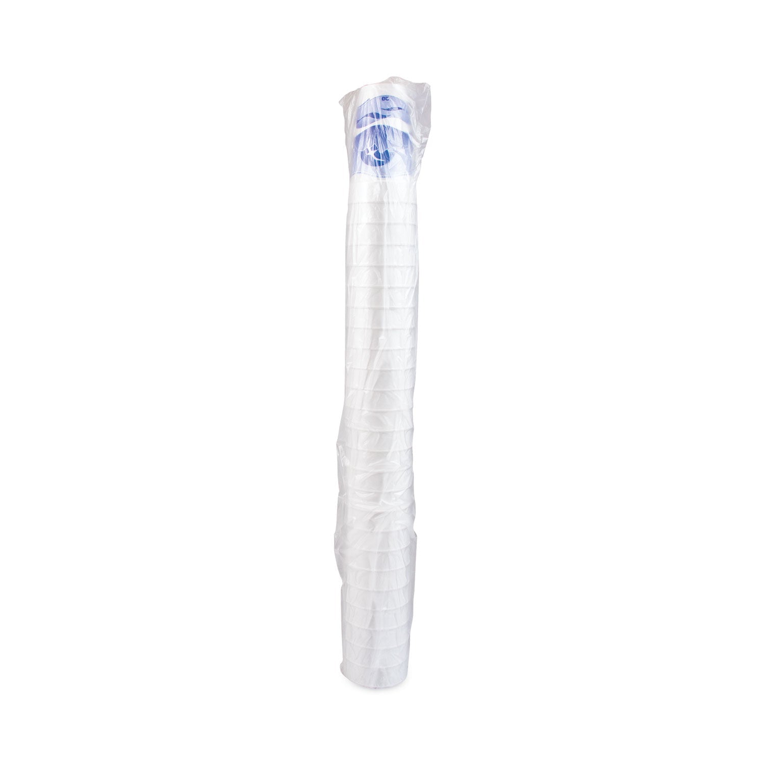 Dart® Horizon Hot/Cold Foam Drinking Cups, 20 oz, White/Blueberry, 25/Bag, 20 Bags/Carton