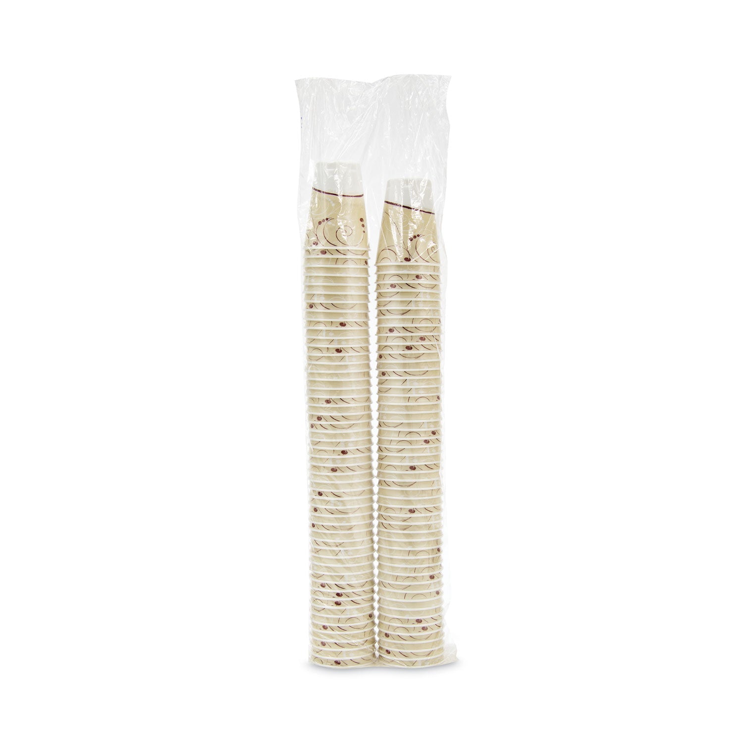 Dart® Trophy Plus Dual Temperature Insulated Cups in Symphony Design, 12 oz, Foam, Beige, 1,000/Carton