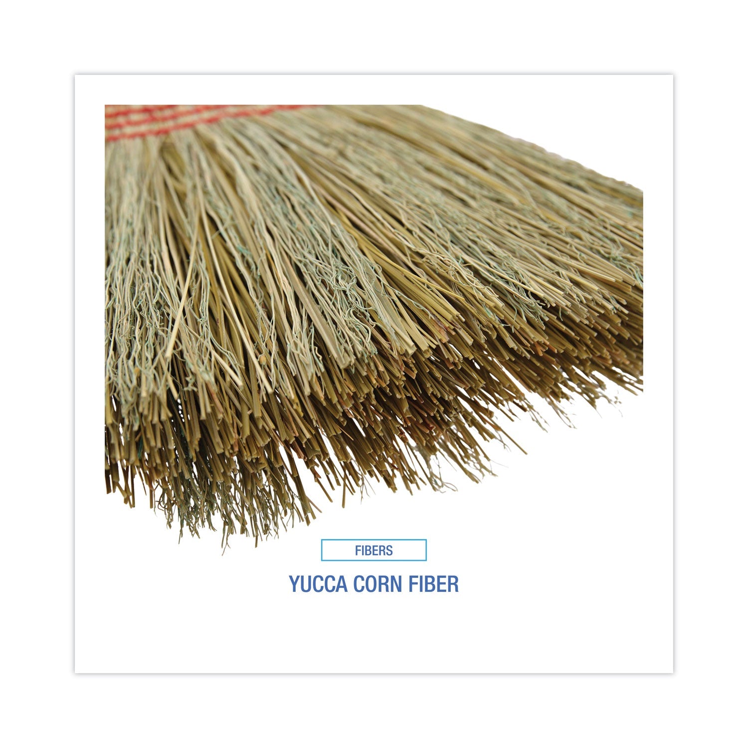 Boardwalk® Parlor Broom, Yucca/corn Fiber Bristles, 55.5" Overall Length, Natural