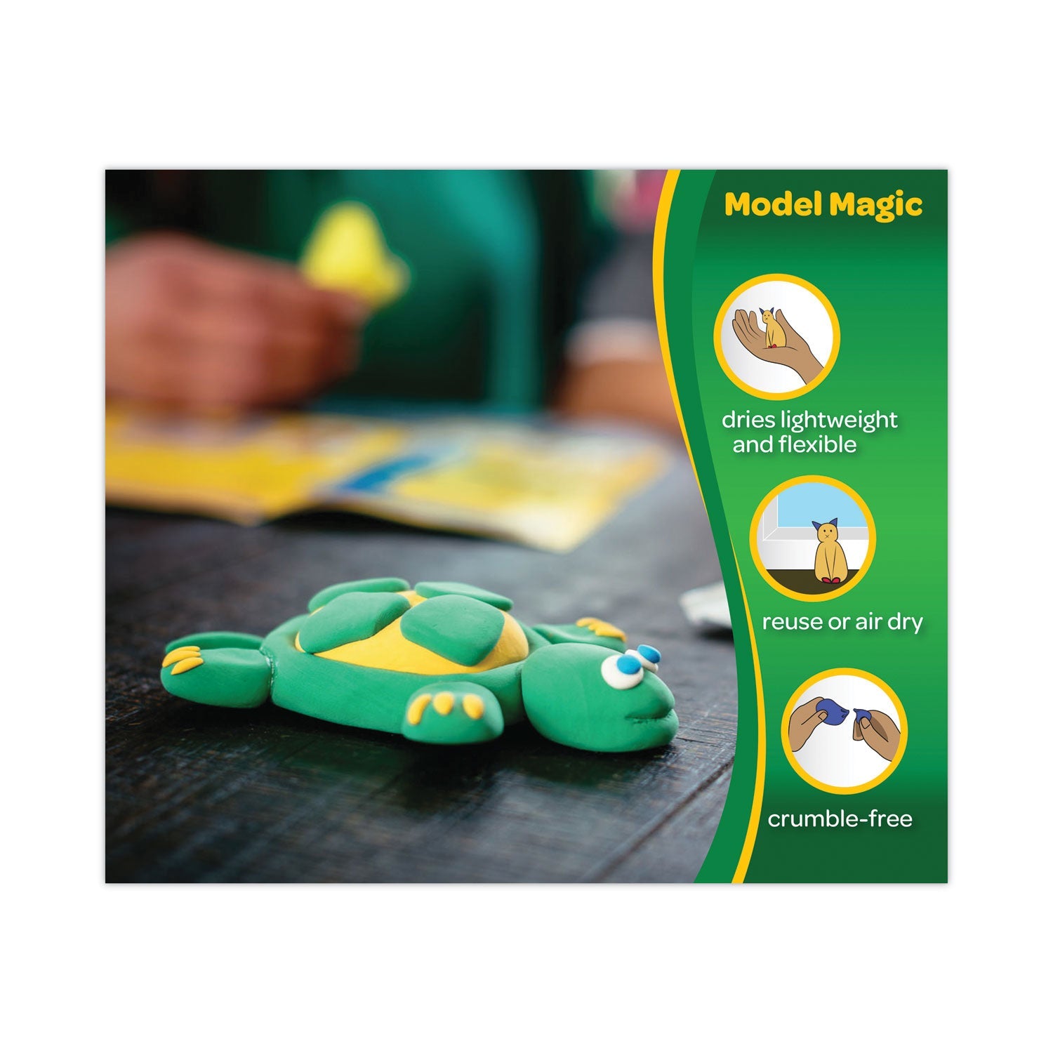 Crayola® Model Magic Modeling Compound, 8 Oz Packs, 4 Packs, Assorted Natural Colors, 2 Lbs