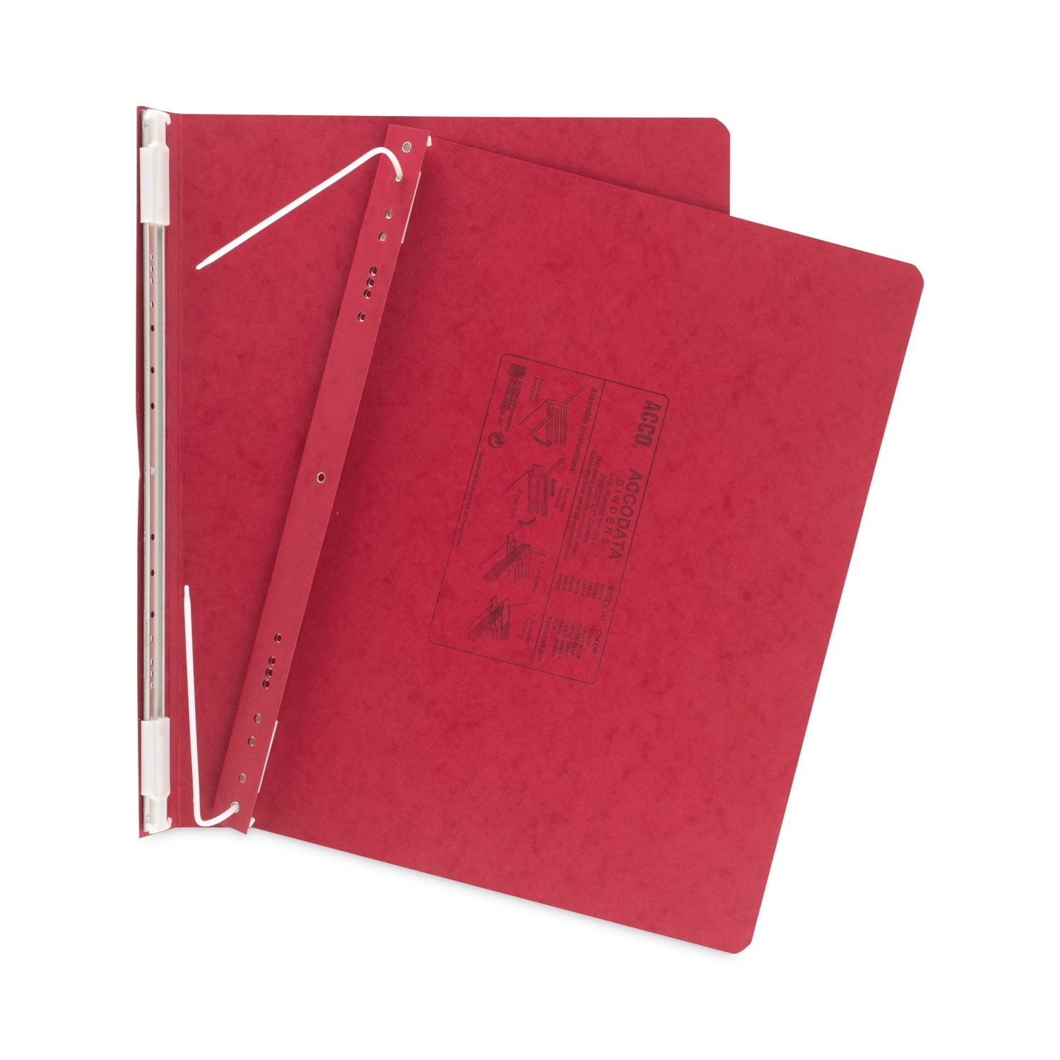 ACCO Presstex Covers With Storage Hooks, 2 Posts, 6" Capacity, 14.88 X 11, Executive Red