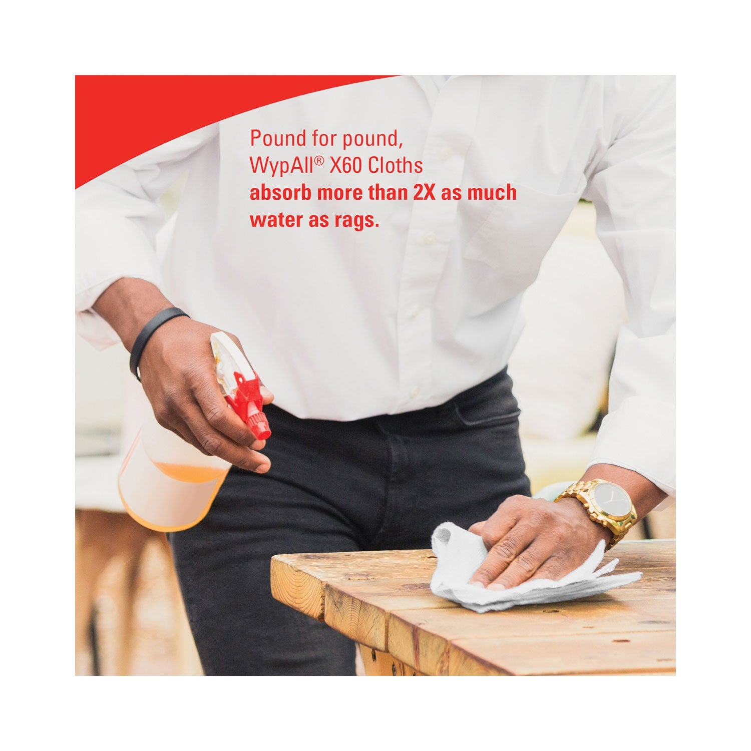 WypAll® General Clean X60 Cloths, POP-UP Box, 8.34 x 16.8, White, 118/Box, 10 Boxes/Carton