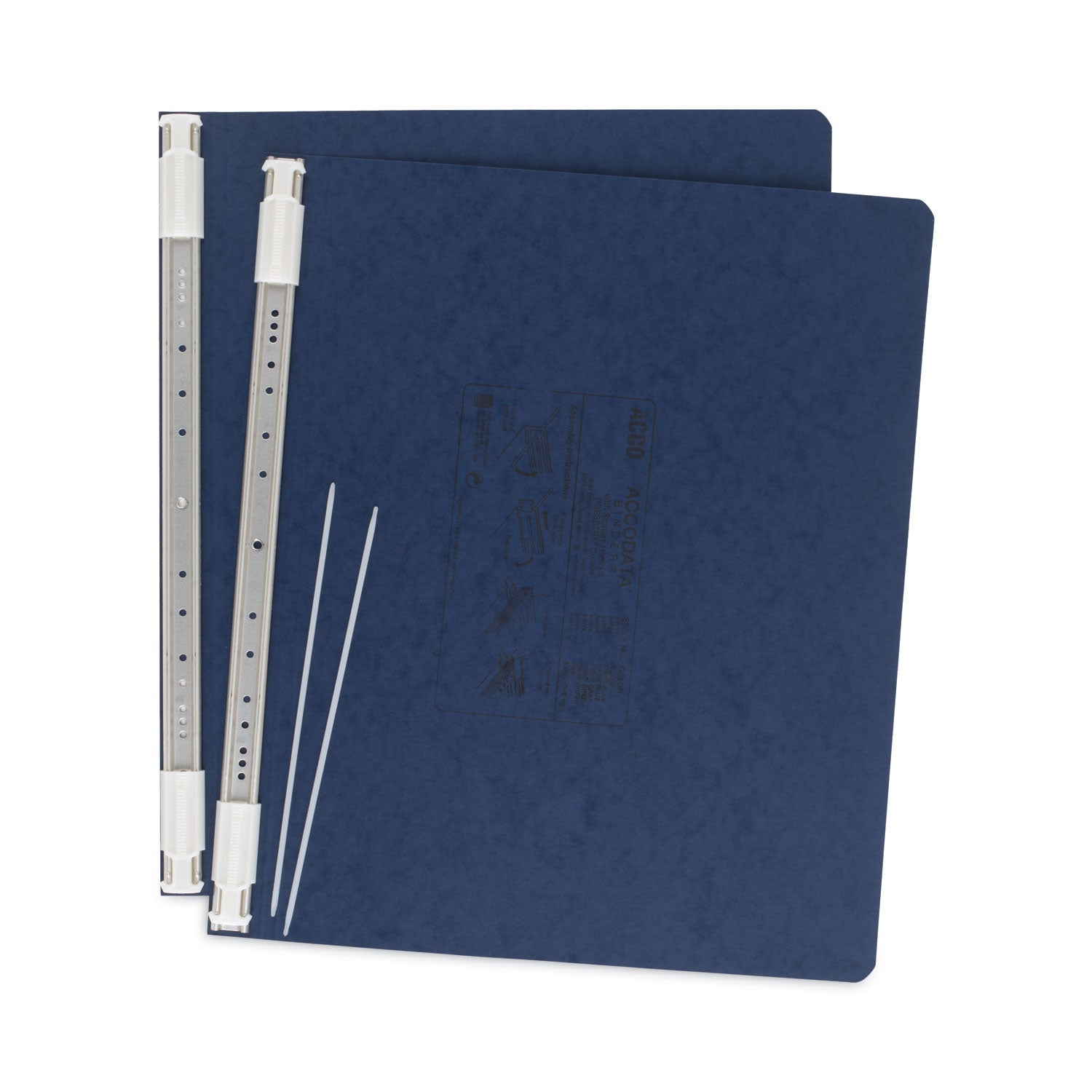 ACCO Presstex Covers With Storage Hooks, 2 Posts, 6" Capacity, 14.88 X 11, Dark Blue