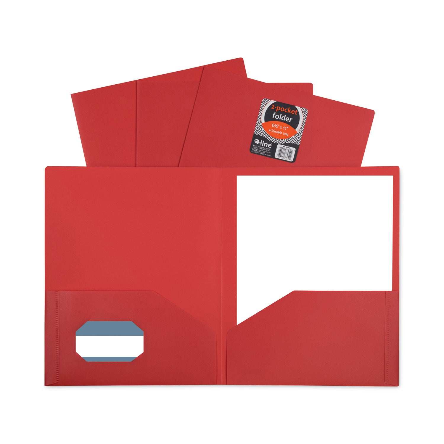 Two-Pocket Heavyweight Poly Folder | Red, 25/Box