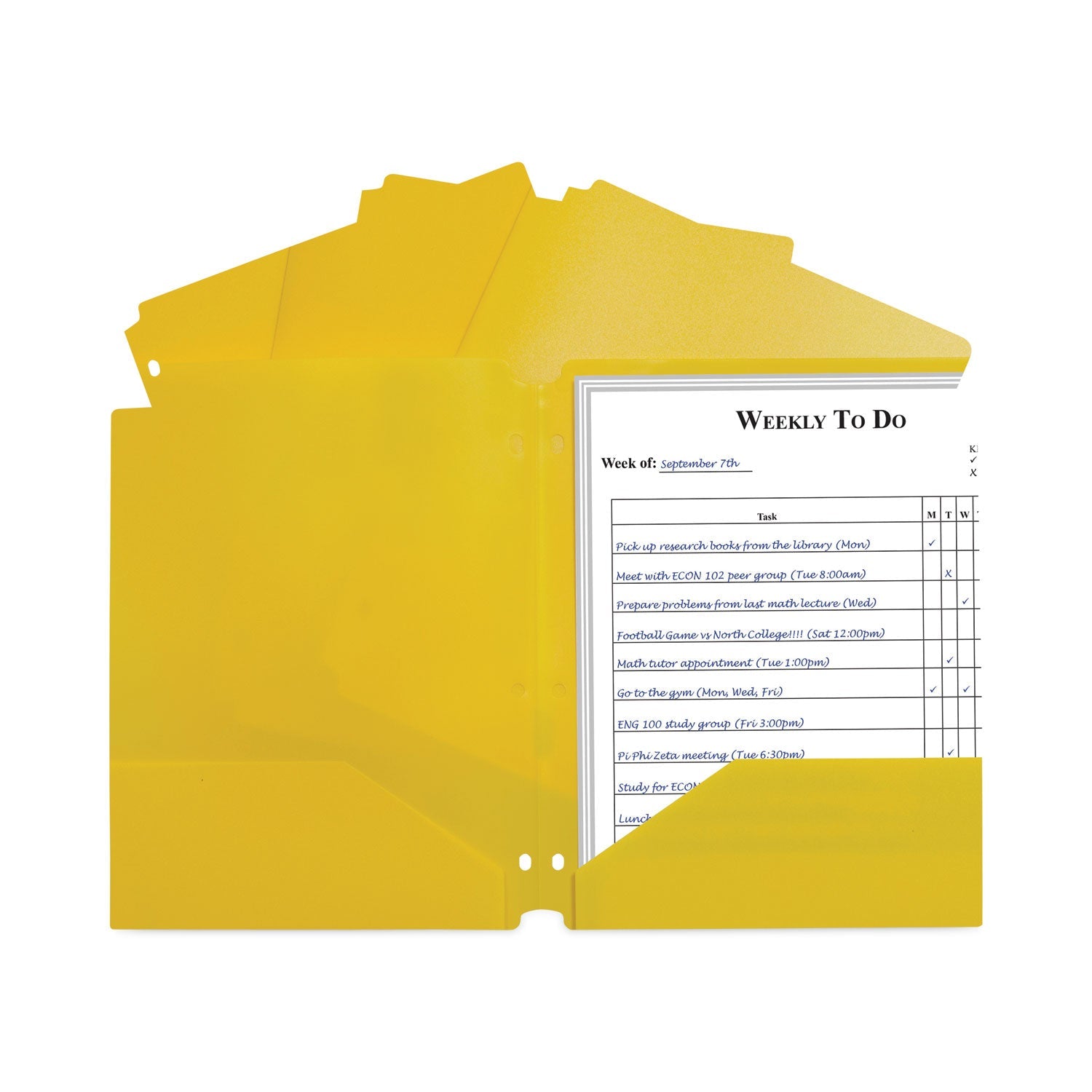 Two-Pocket Heavyweight Poly Folder | Yellow, 25/Bx