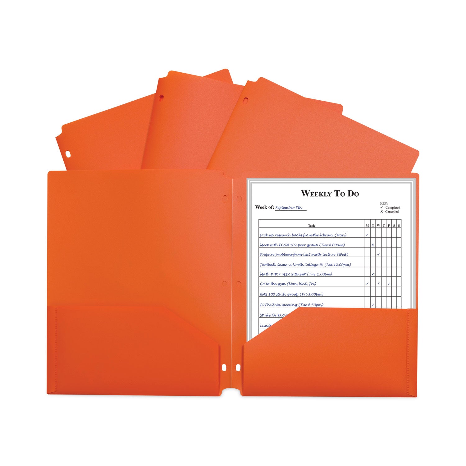 Two-Pocket Heavyweight Poly Folder | Orange, 25/Bx