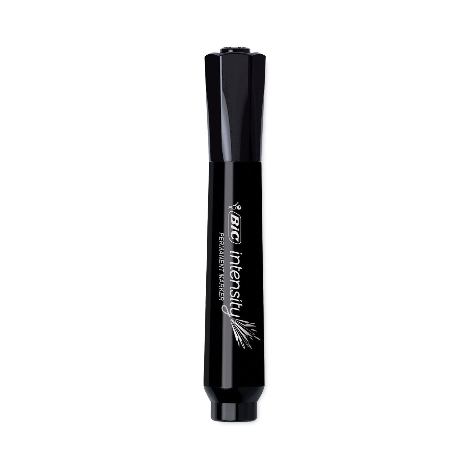BIC® Intensity Chisel Tip Permanent Marker, Broad Chisel Tip, Tuxedo Black, Dozen