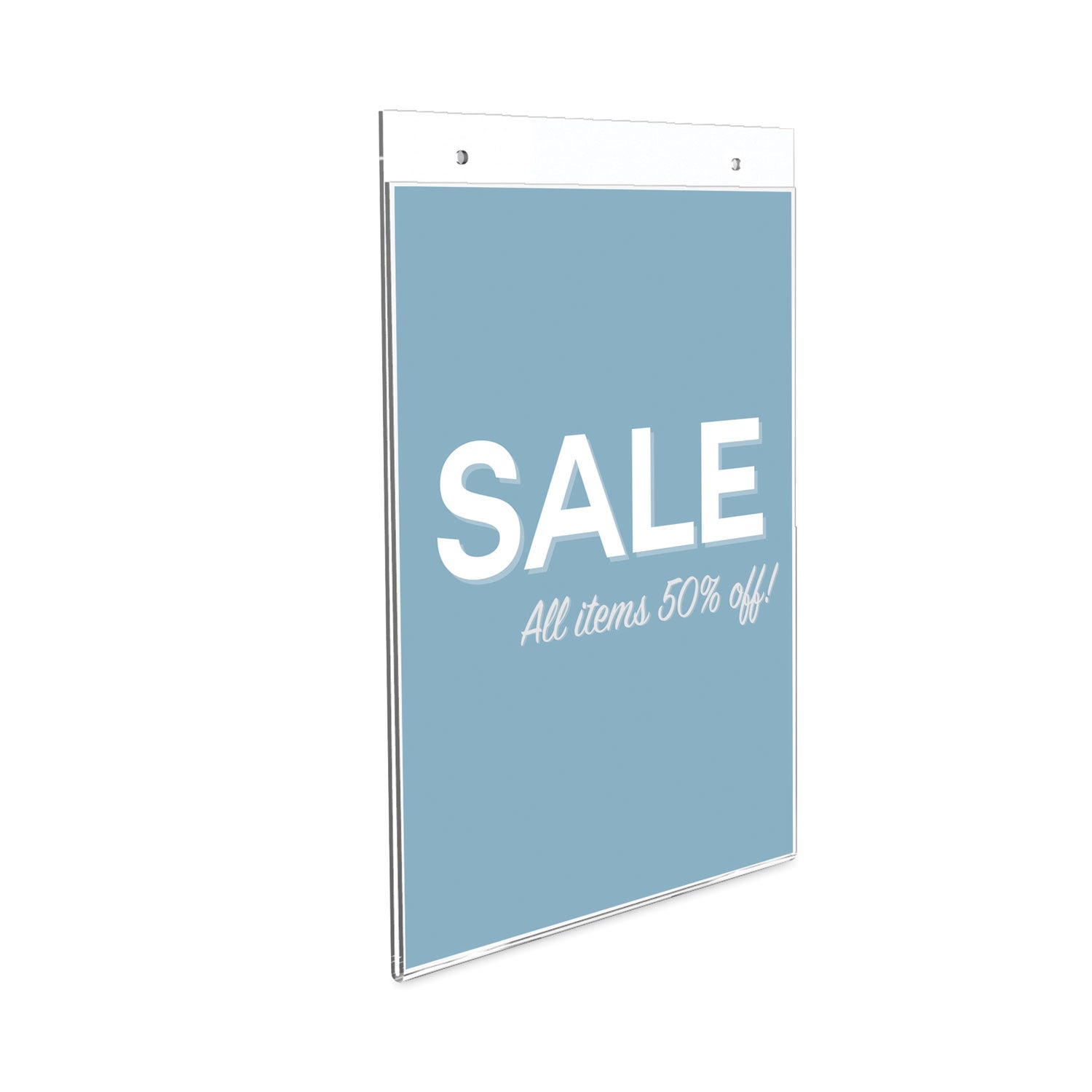 deflecto® Classic Image Wall-Mount Sign Holder, Portrait, 8.5 x 11, Clear