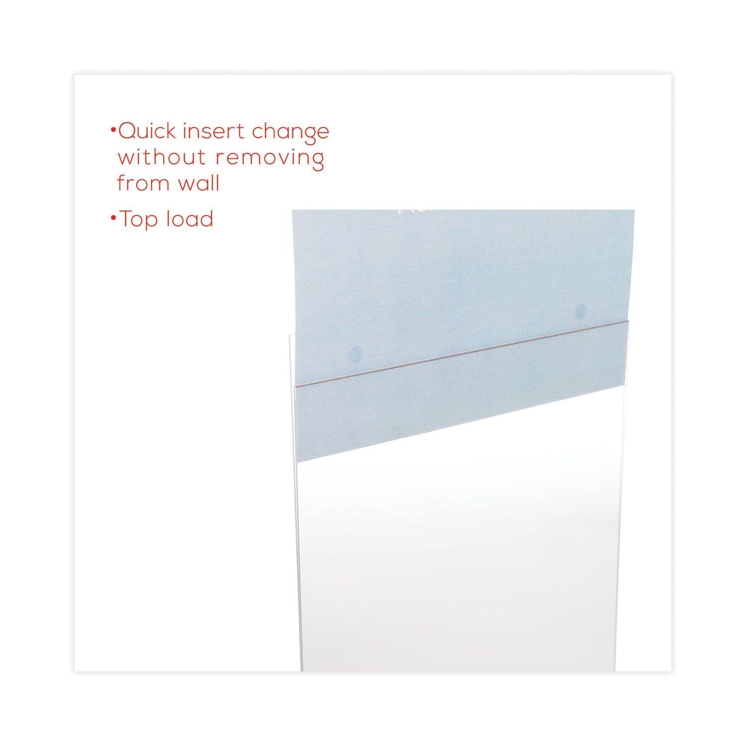deflecto® Classic Image Wall-Mount Sign Holder, Portrait, 8.5 x 11, Clear