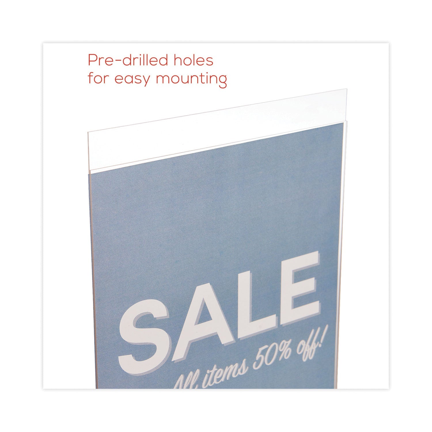 deflecto® Classic Image Wall-Mount Sign Holder, Portrait, 8.5 x 11, Clear