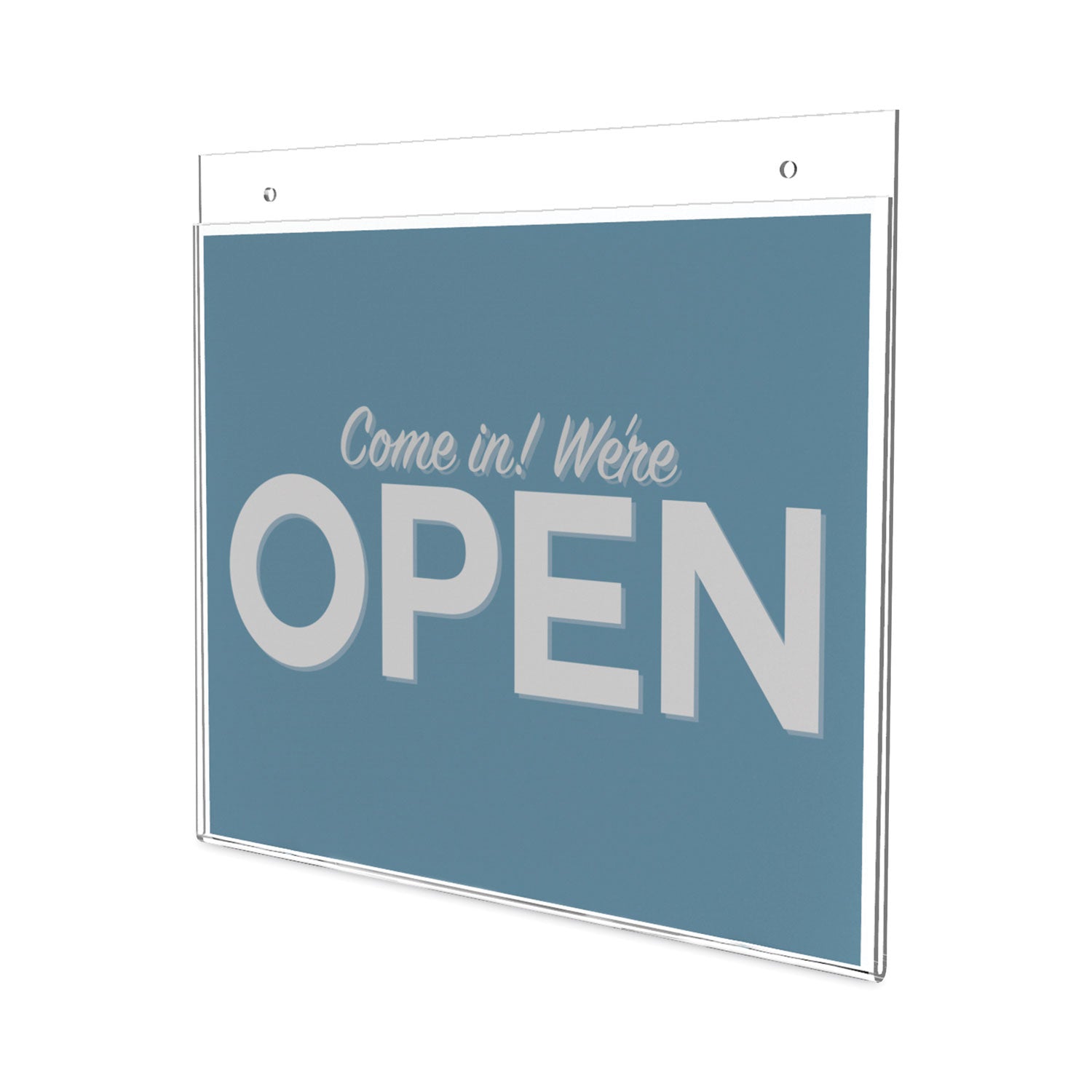 deflecto® Classic Image Wall-Mount Sign Holder, Landscape, 11 x 8.5, Clear