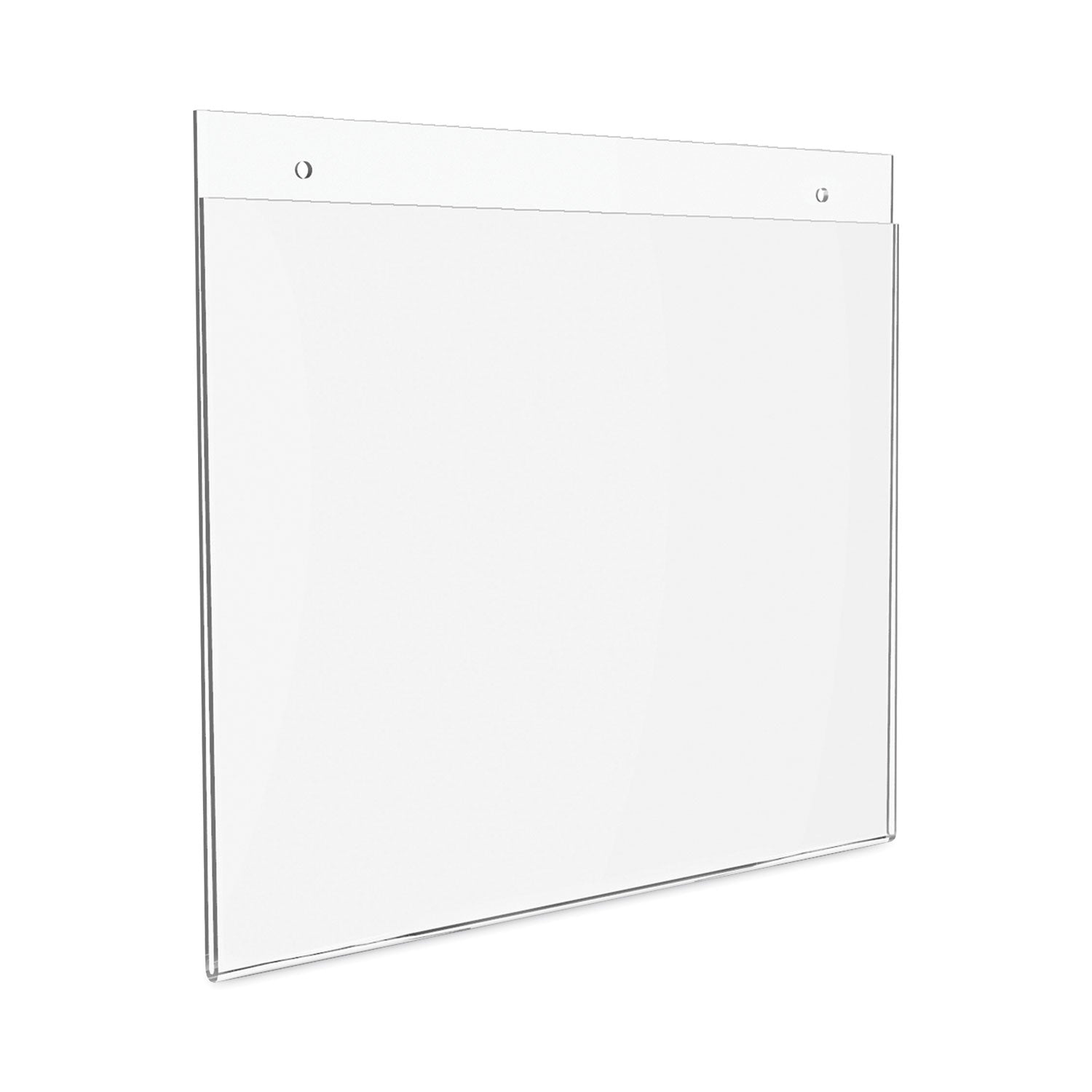 deflecto® Classic Image Wall-Mount Sign Holder, Landscape, 11 x 8.5, Clear
