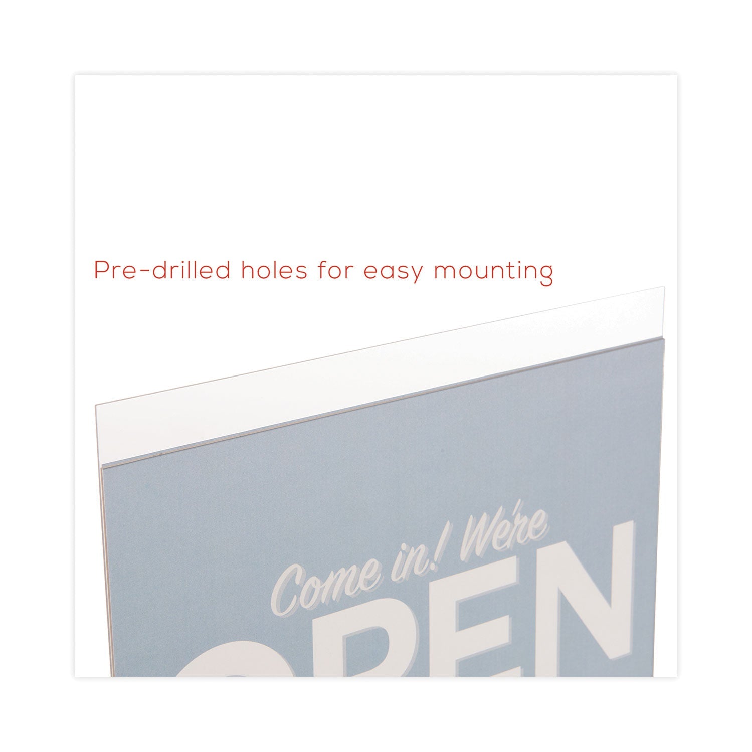 deflecto® Classic Image Wall-Mount Sign Holder, Landscape, 11 x 8.5, Clear