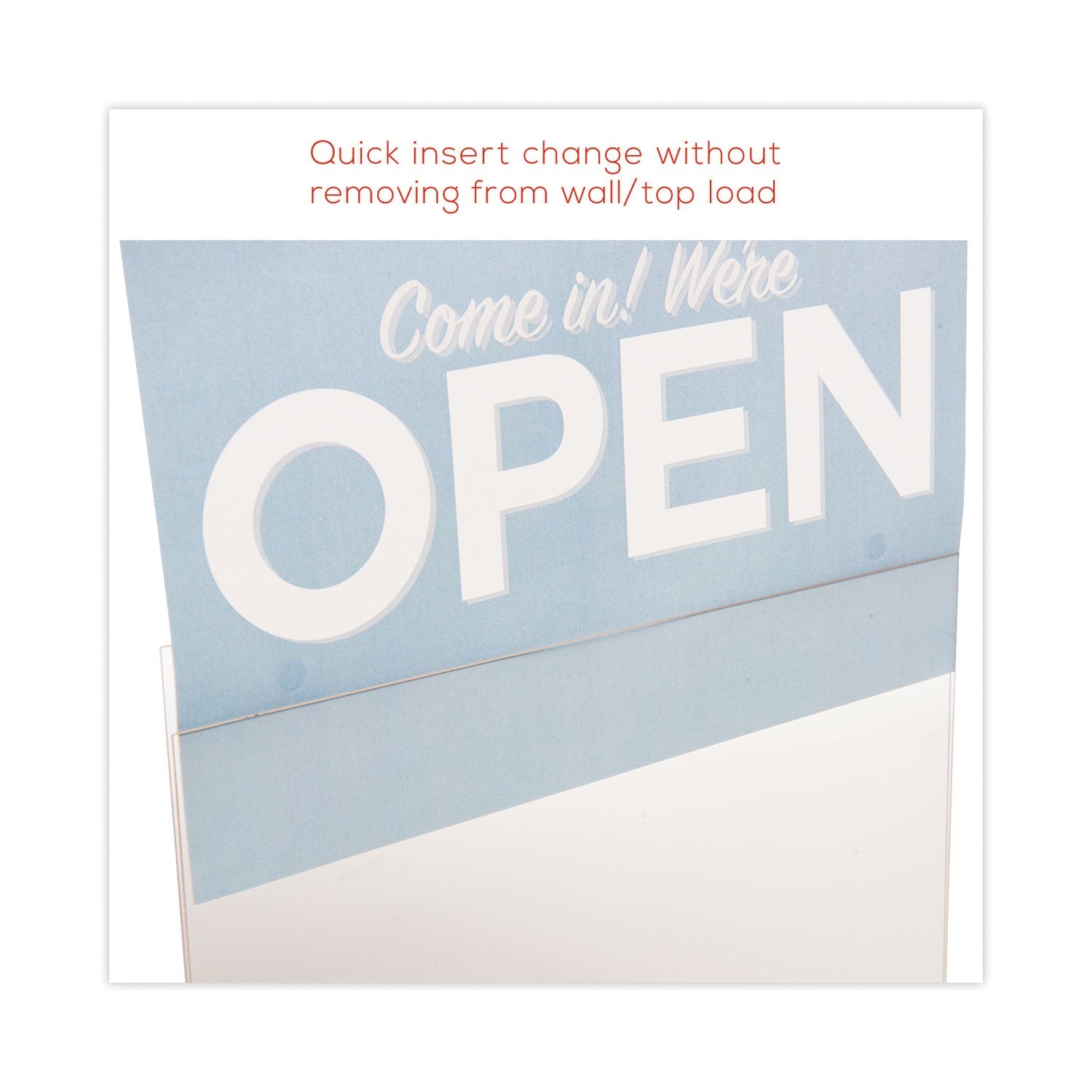 deflecto® Classic Image Wall-Mount Sign Holder, Landscape, 11 x 8.5, Clear