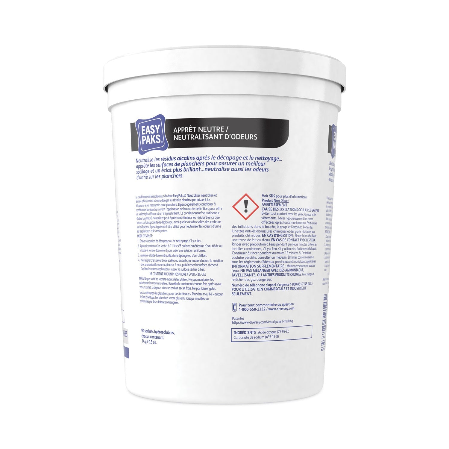 Easy Paks® Neutralizer Conditioner/odor Counteractant, 0.5 Oz Packet, 90/tub, 2 Tubs/carton