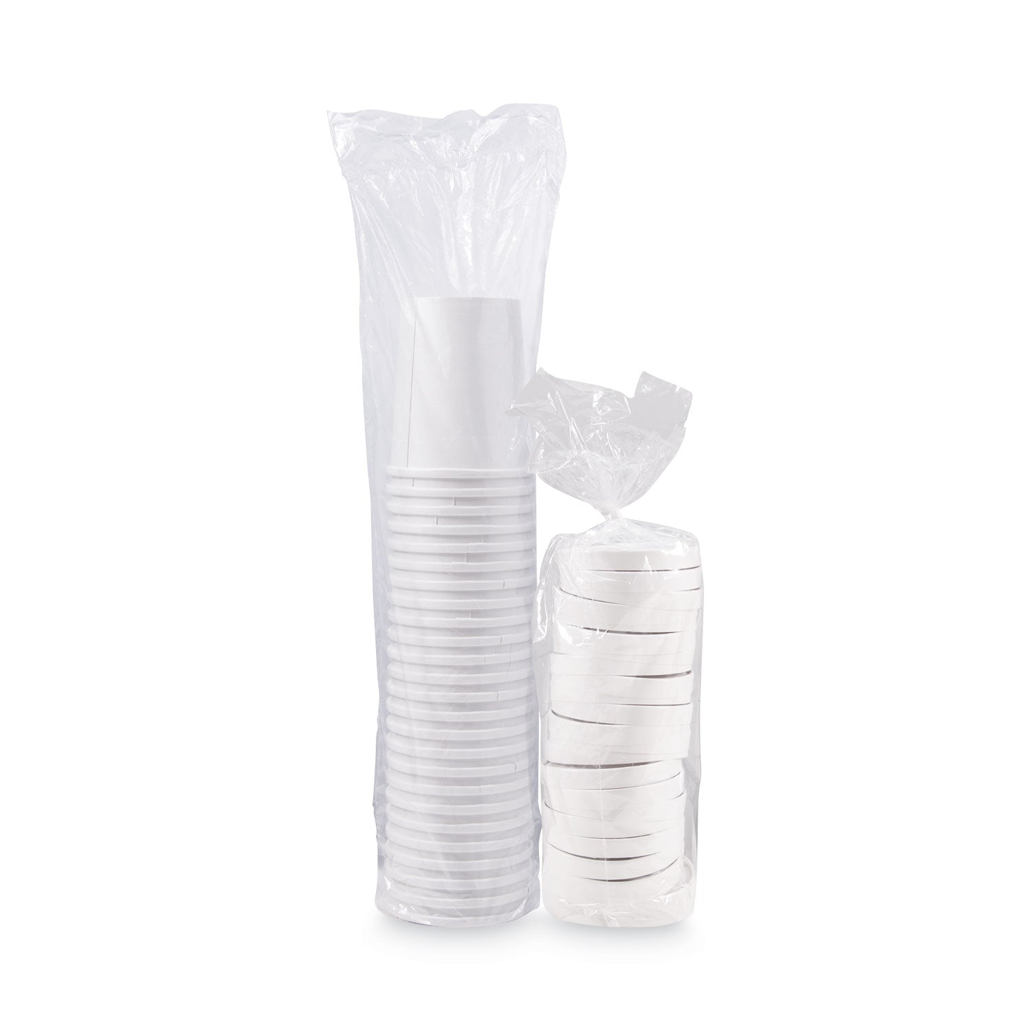 SOLO® Flexstyle Double Poly Food Combo Packs, 32 oz, White, Paper, 25 Cups and 25 Lids/Pack, 10 Packs/Carton