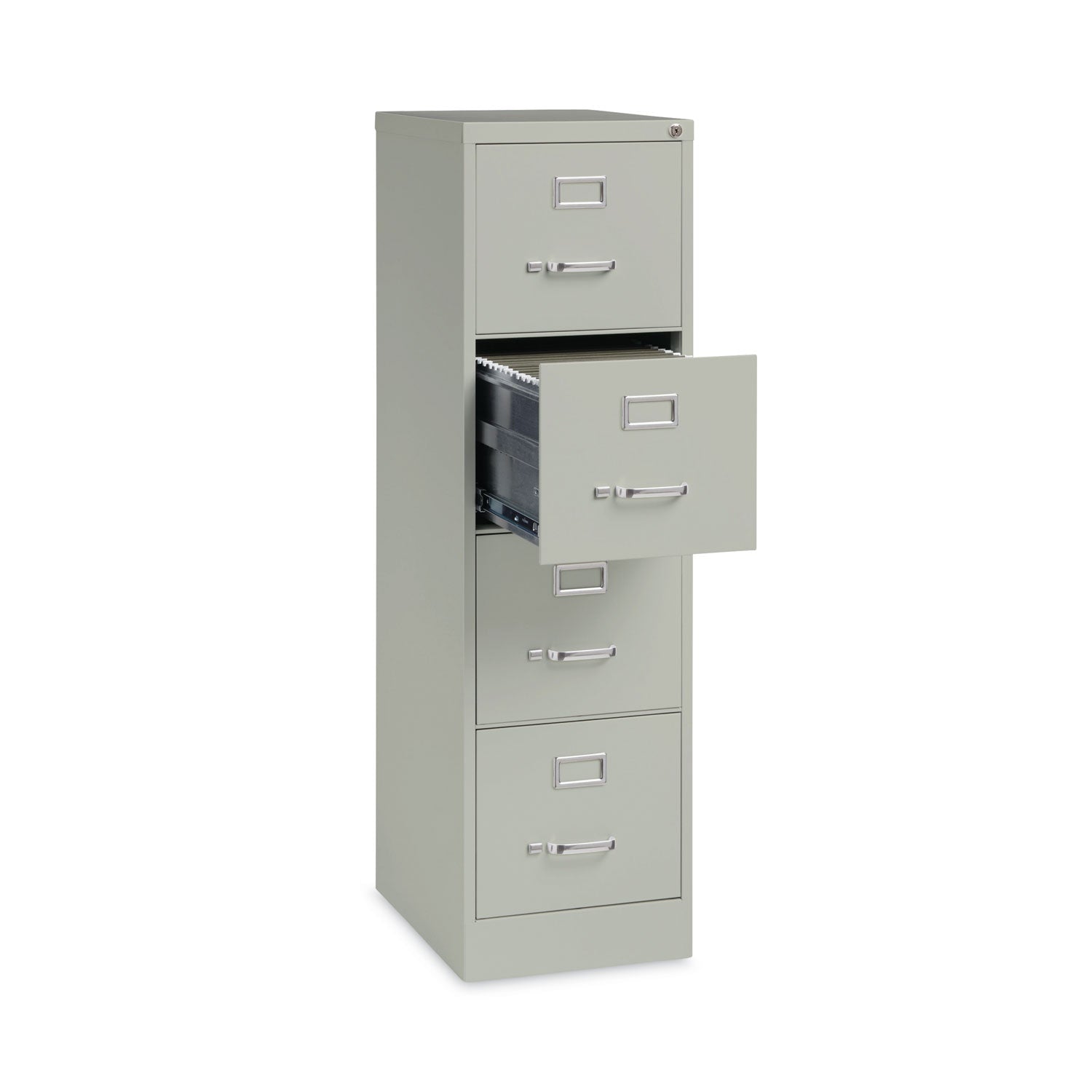 Alera® Four-Drawer Economy Vertical File, Letter-Size File Drawers, 15" x 22" x 52", Light Gray - Bloom Skins