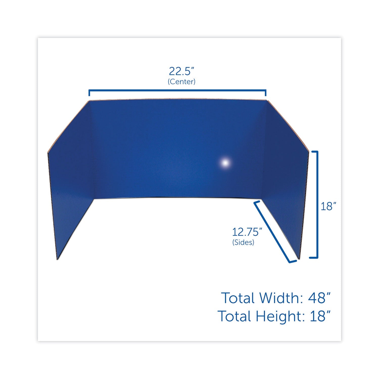 Flipside Study Carrel, 48 x 18, Assorted Colors, 24/Pack - Bloom Skins