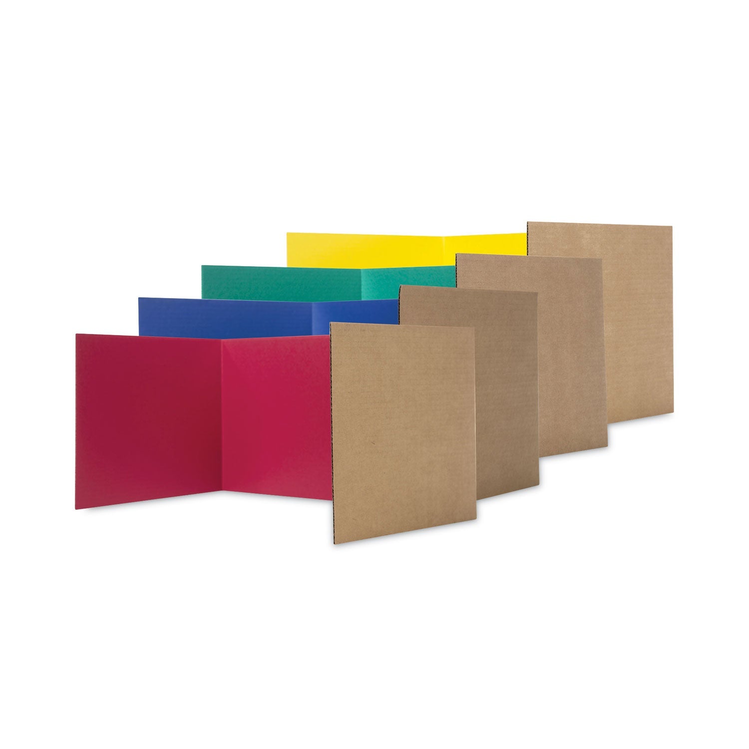 Flipside Study Carrel, 48 x 18, Assorted Colors, 24/Pack - Bloom Skins