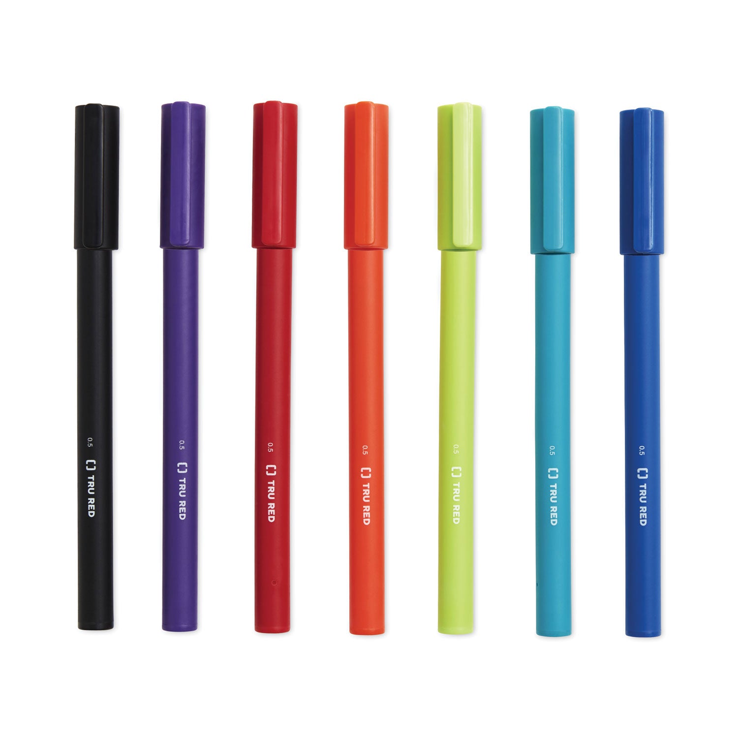 TRU RED™ Quick Dry Gel Pen, Stick, Fine 0.5 Mm, Assorted Ink And Barrel Colors, 12/pack