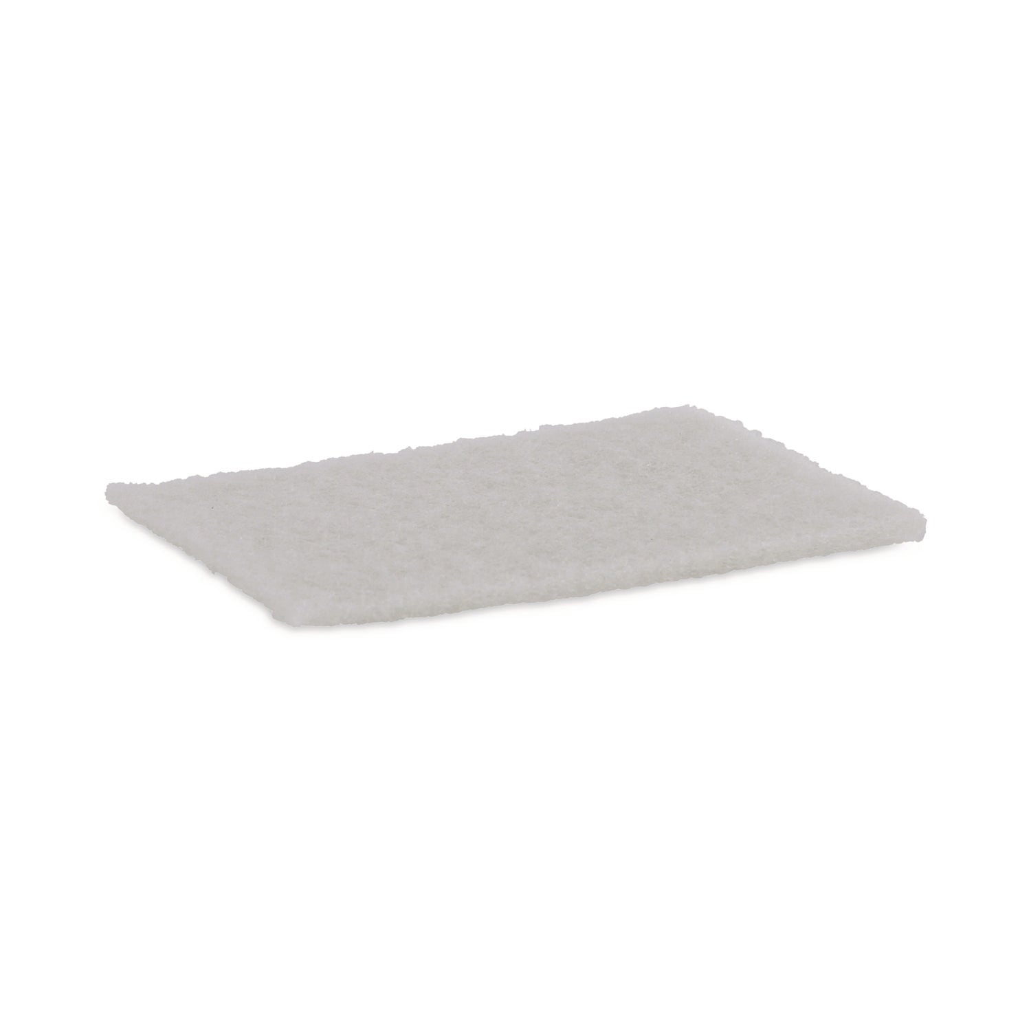 Boardwalk® Light-Duty Scouring Pad, 6 x 9, White, 20/Carton