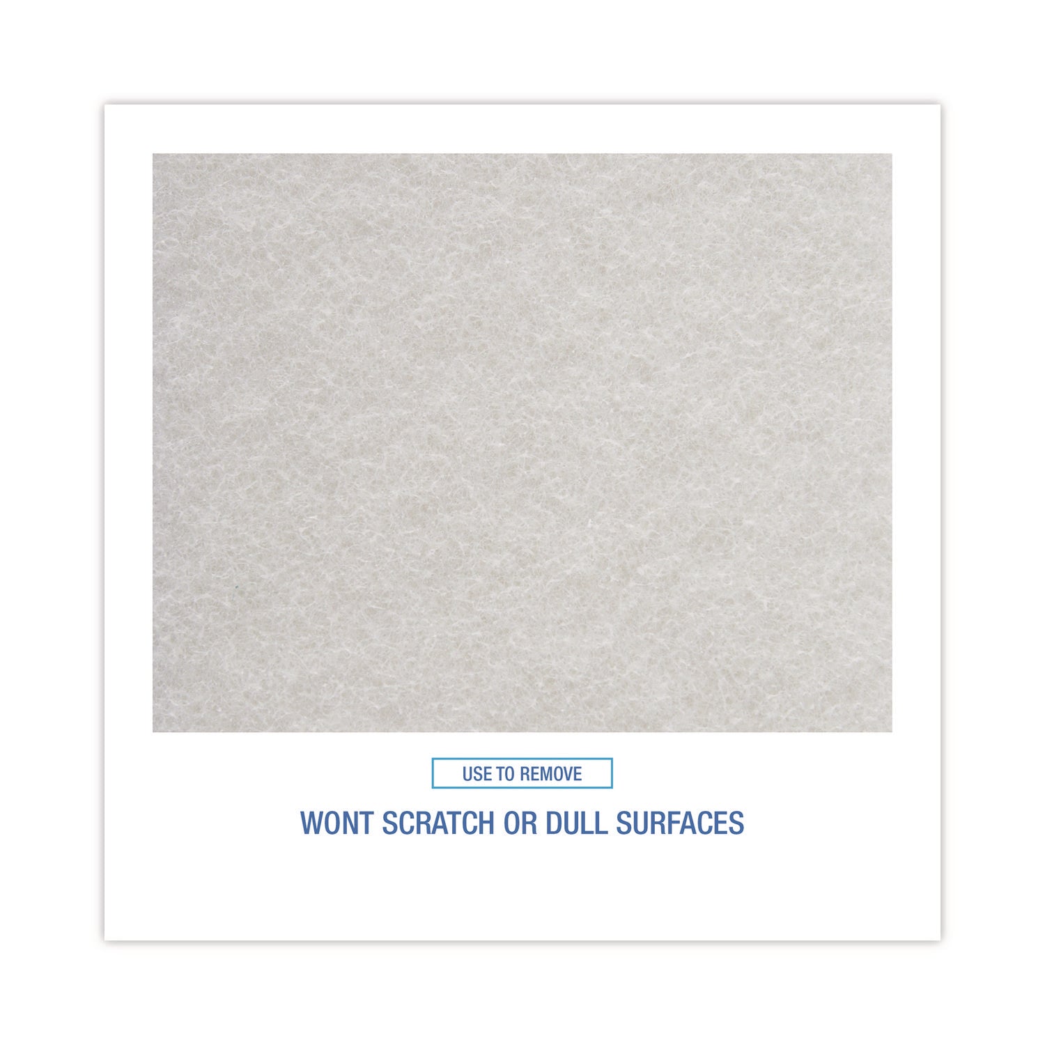 Boardwalk® Light-Duty Scouring Pad, 6 x 9, White, 20/Carton