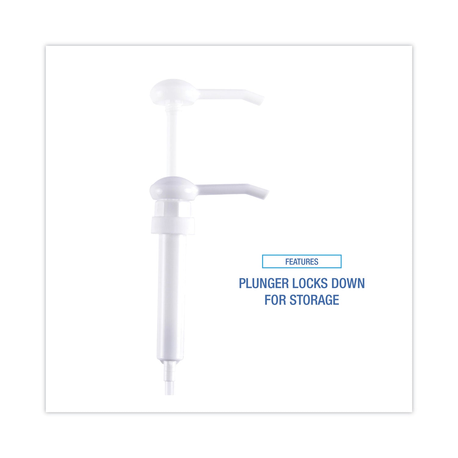 Boardwalk® Siphon Pump for 1 gal Bottles, 1 oz Output, 12" Tube, Plastic, White