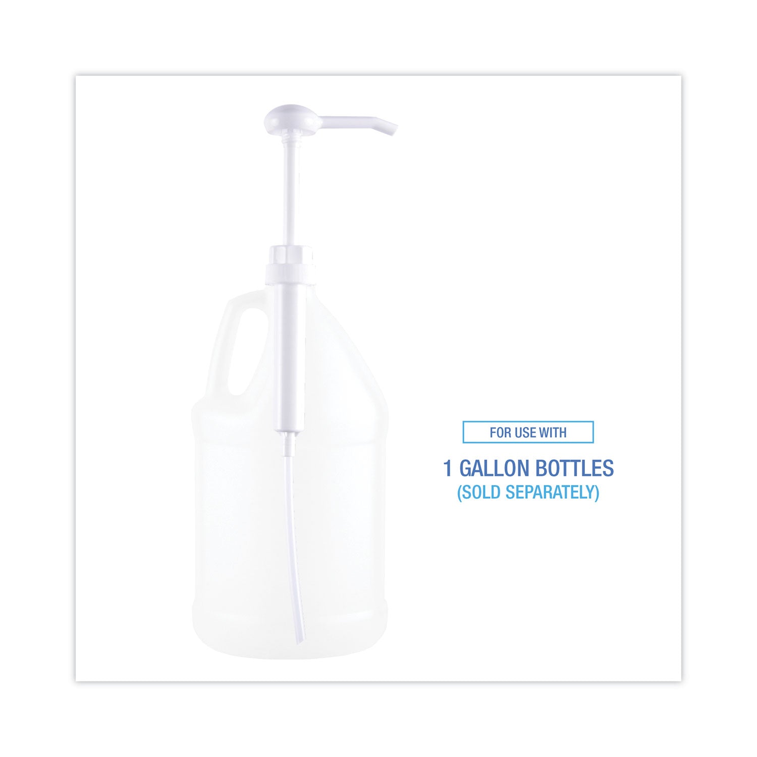 Boardwalk® Siphon Pump for 1 gal Bottles, 1 oz Output, 12" Tube, Plastic, White