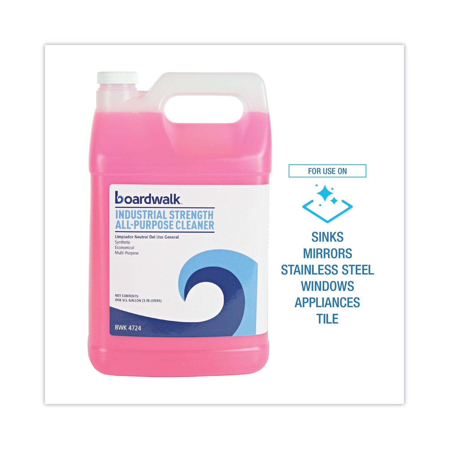 Boardwalk® Industrial Strength All-Purpose Cleaner, Lemon Scent, 1 gal Bottle