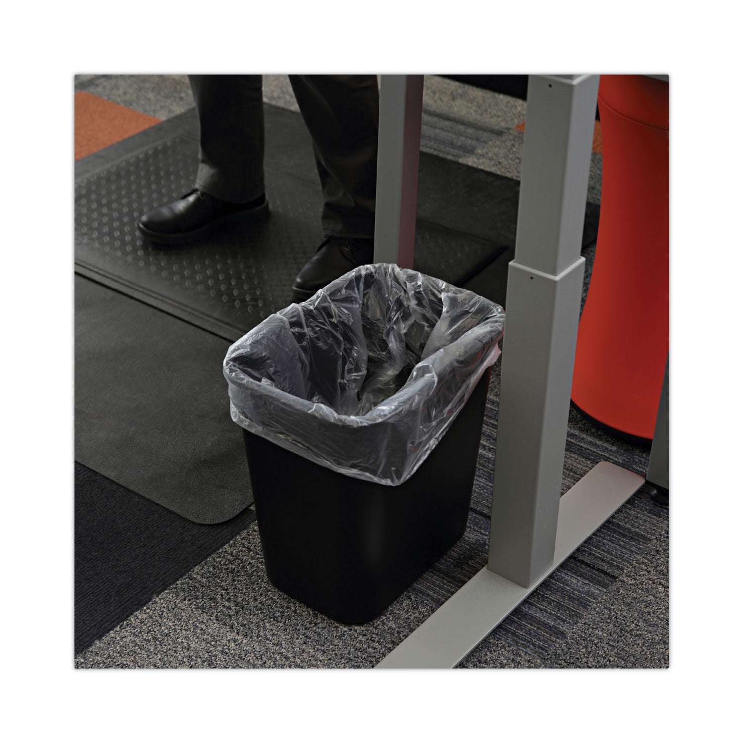 Boardwalk® High-Density Can Liners, 10 gal, 6 mic, 24" x 23", Natural, Perforated Roll, 50 Bags/Roll, 20 Rolls/Carton