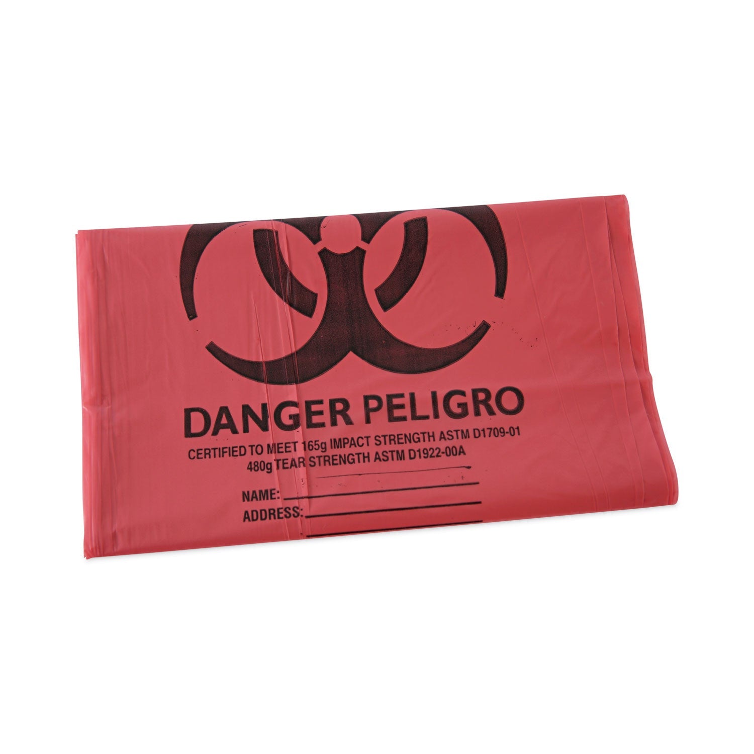 Health Care Trash Can Liners | 45 Gal | Red