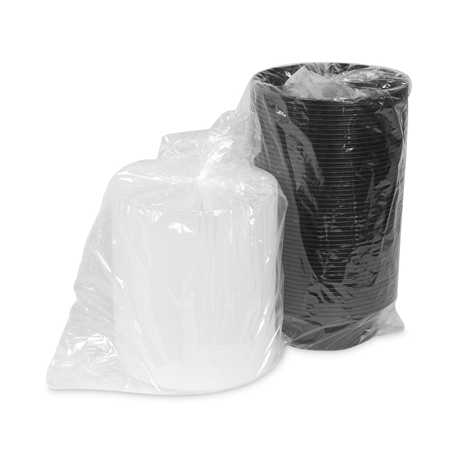 Pactiv Evergreen Newspring VERSAtainer Microwavable Containers, 32 oz, 7" Diameter x 2" h, Black/Clear, Plastic, 150/Carton