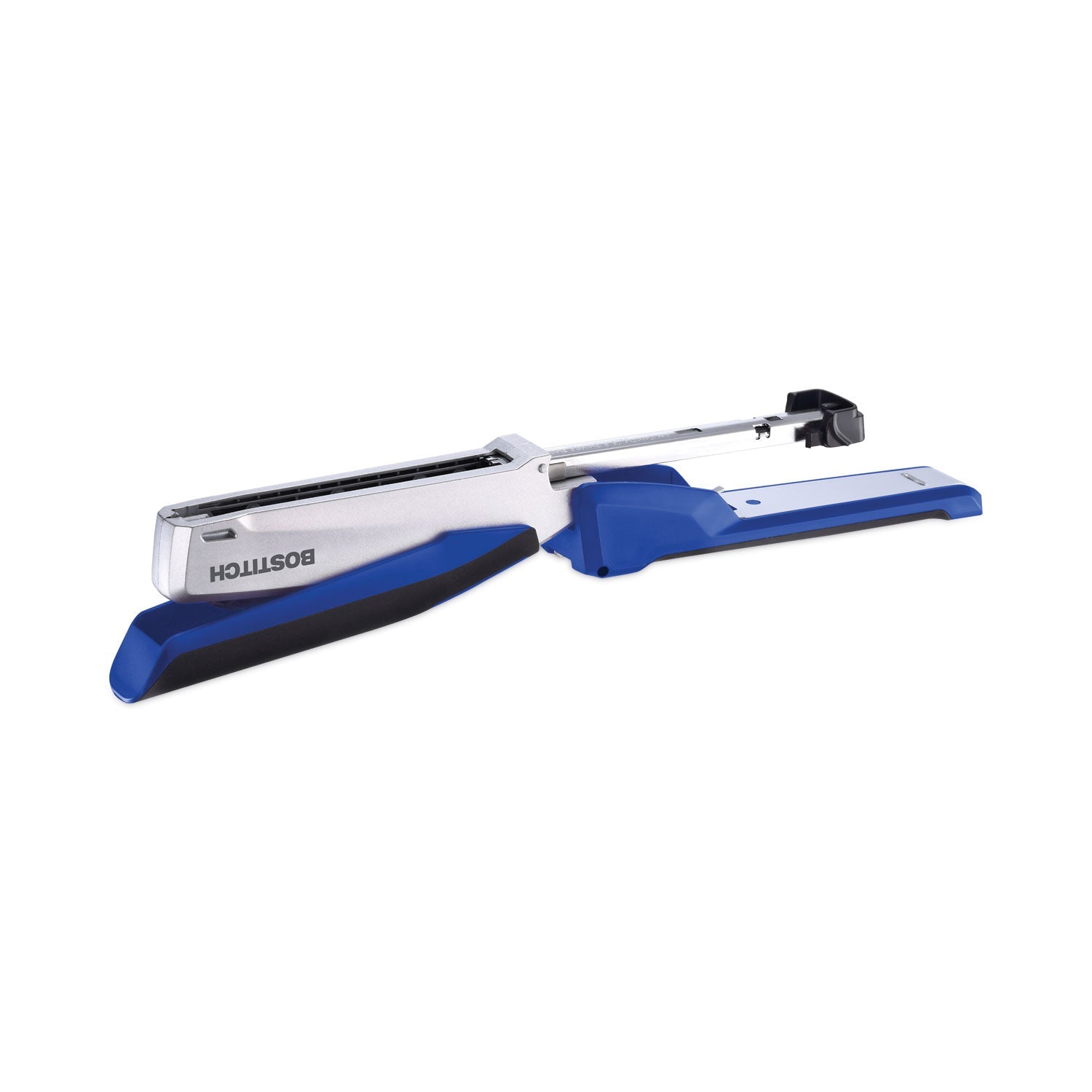 Bostitch® InPower One-Finger 3-in-1 Desktop Stapler with Antimicrobial Protection, 28-Sheet Capacity, Blue/Silver
