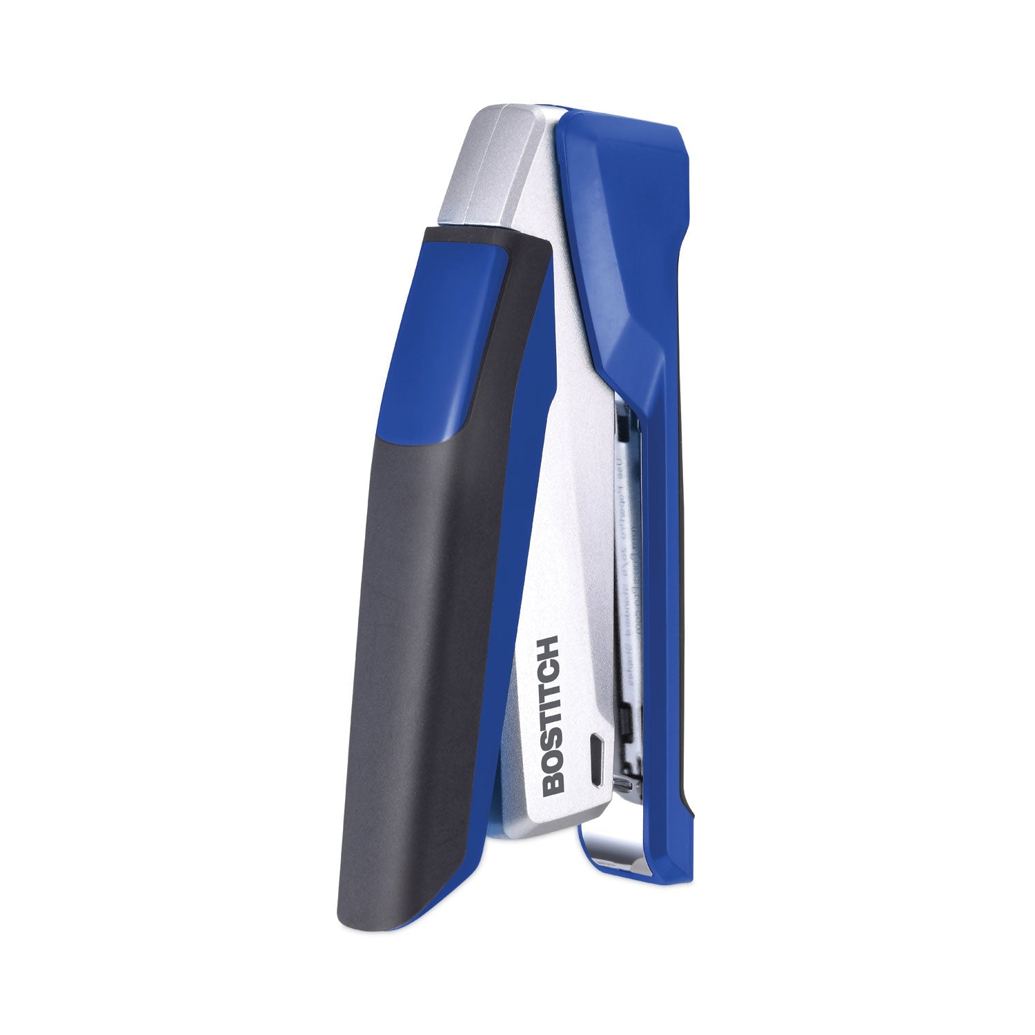 Bostitch® InPower One-Finger 3-in-1 Desktop Stapler with Antimicrobial Protection, 28-Sheet Capacity, Blue/Silver