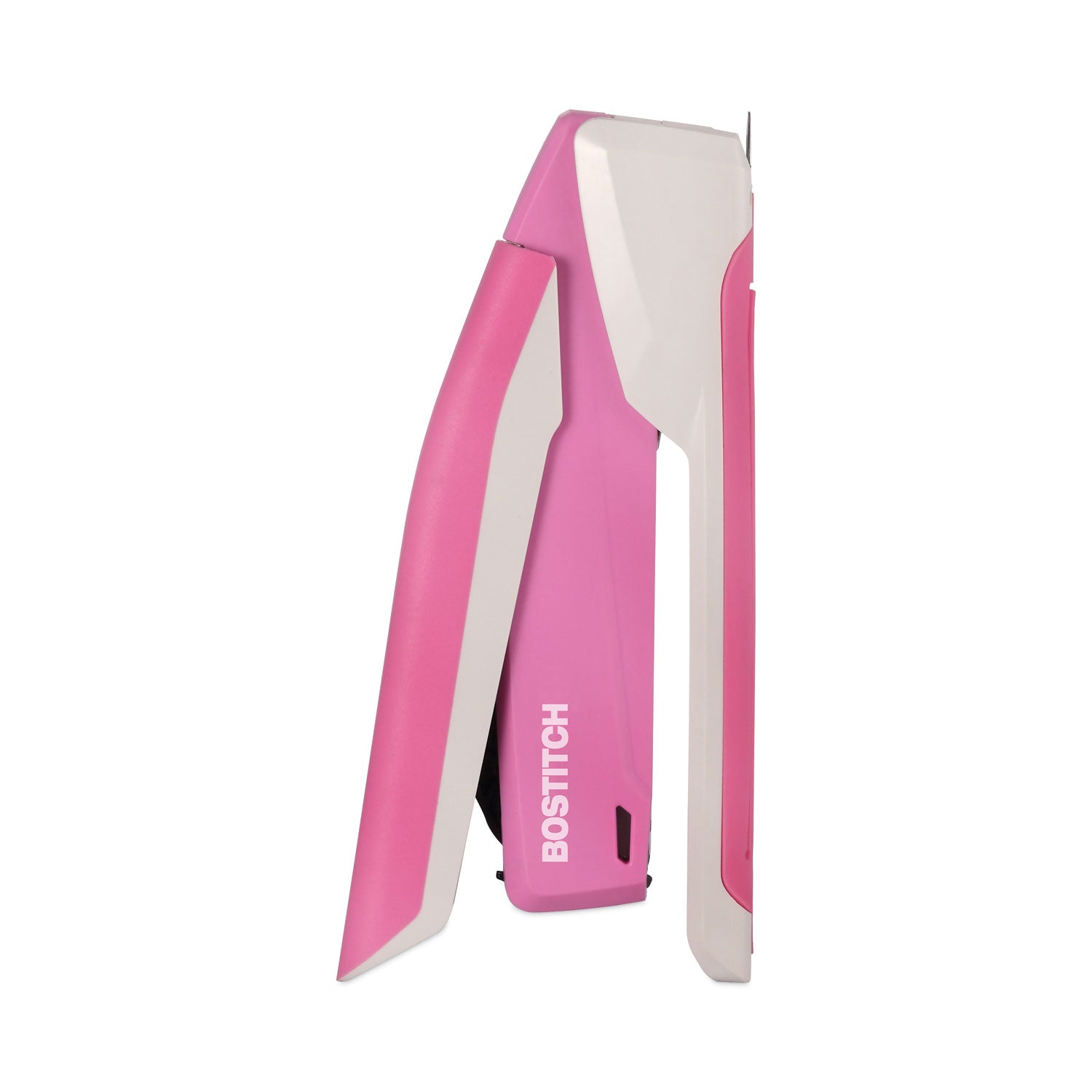 Bostitch® InCourage Spring-Powered Desktop Stapler with Antimicrobial Protection, Breast Cancer Awareness, 20-Sheet Capacity, Pink/Gray