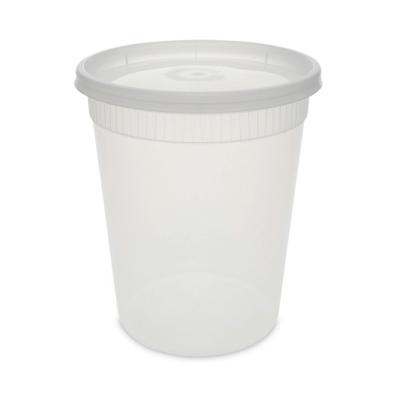 Pactiv Evergreen Newspring DELItainer Microwavable Container, 32 oz, 4.55" Diameter x 5.55" h, Clear, Plastic, 240/Carton - Bloom Skins