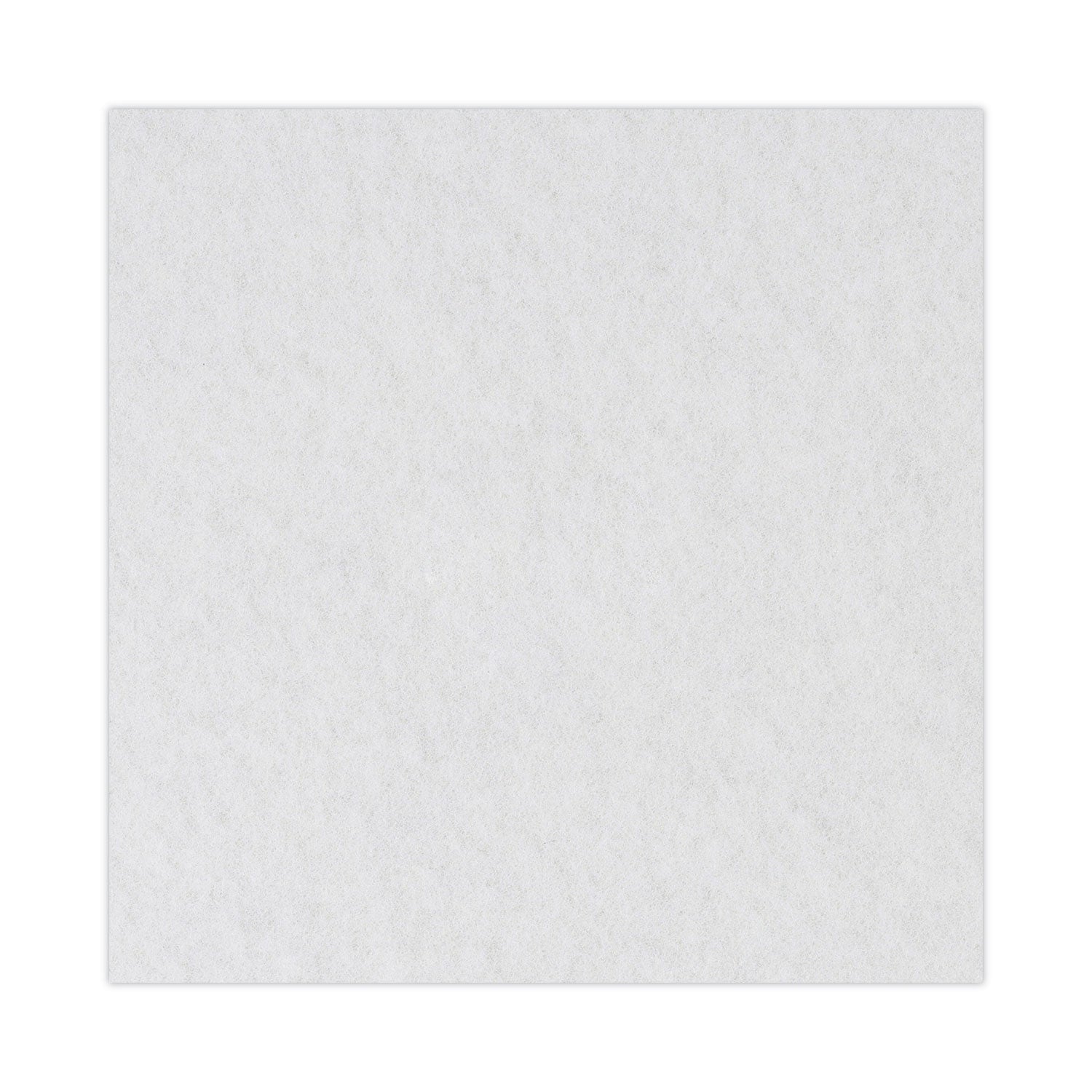 Boardwalk® Polishing Floor Pads, 21" Diameter, White, 5/carton