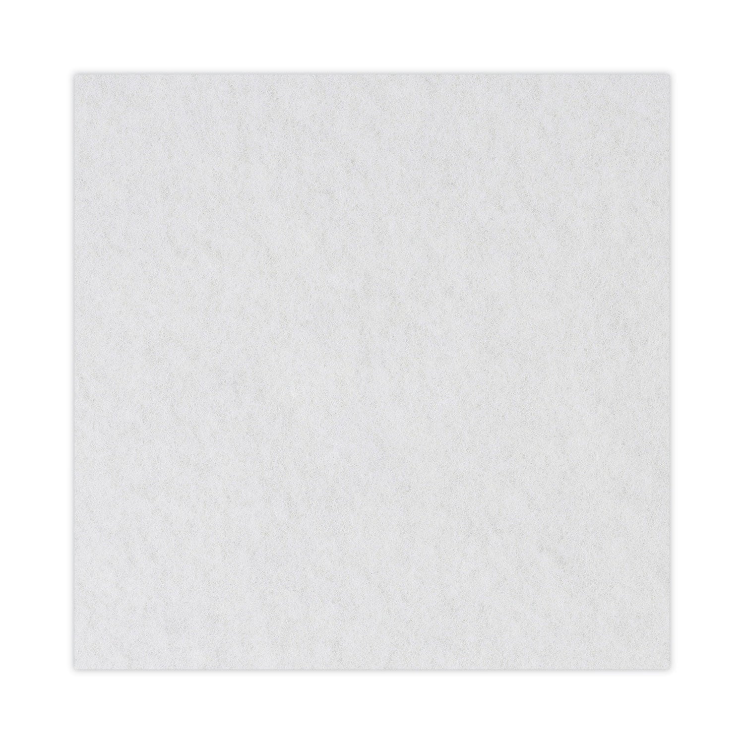 Boardwalk® Polishing Floor Pads, 20" Diameter, White, 5/carton