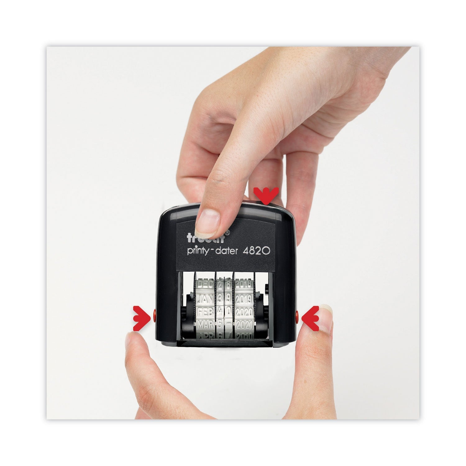 Trodat® Printy Economy Date Stamp, Self-Inking, 1.63" x 0.38", Black