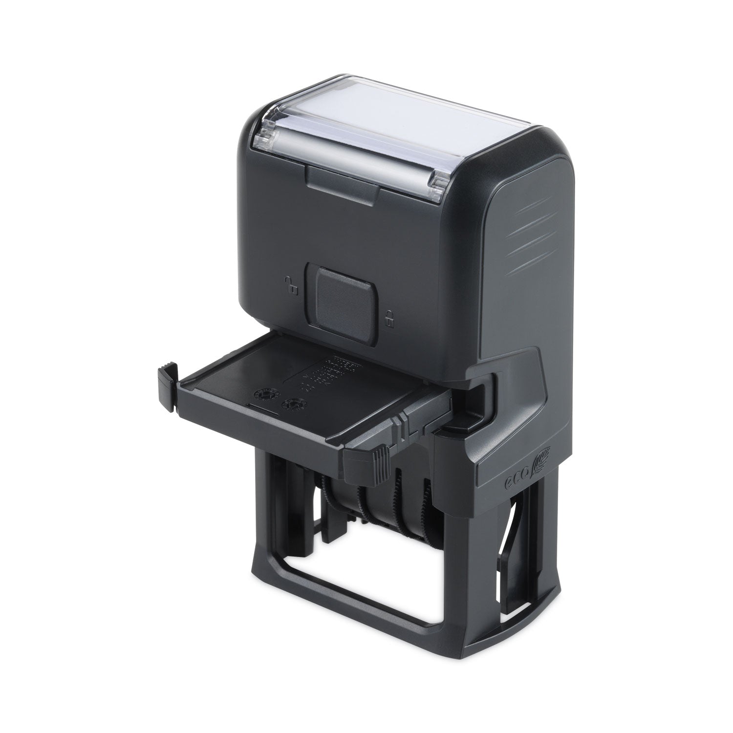 Trodat® Printy Economy Date Stamp, Self-Inking, 1.63" x 1", Blue/Red