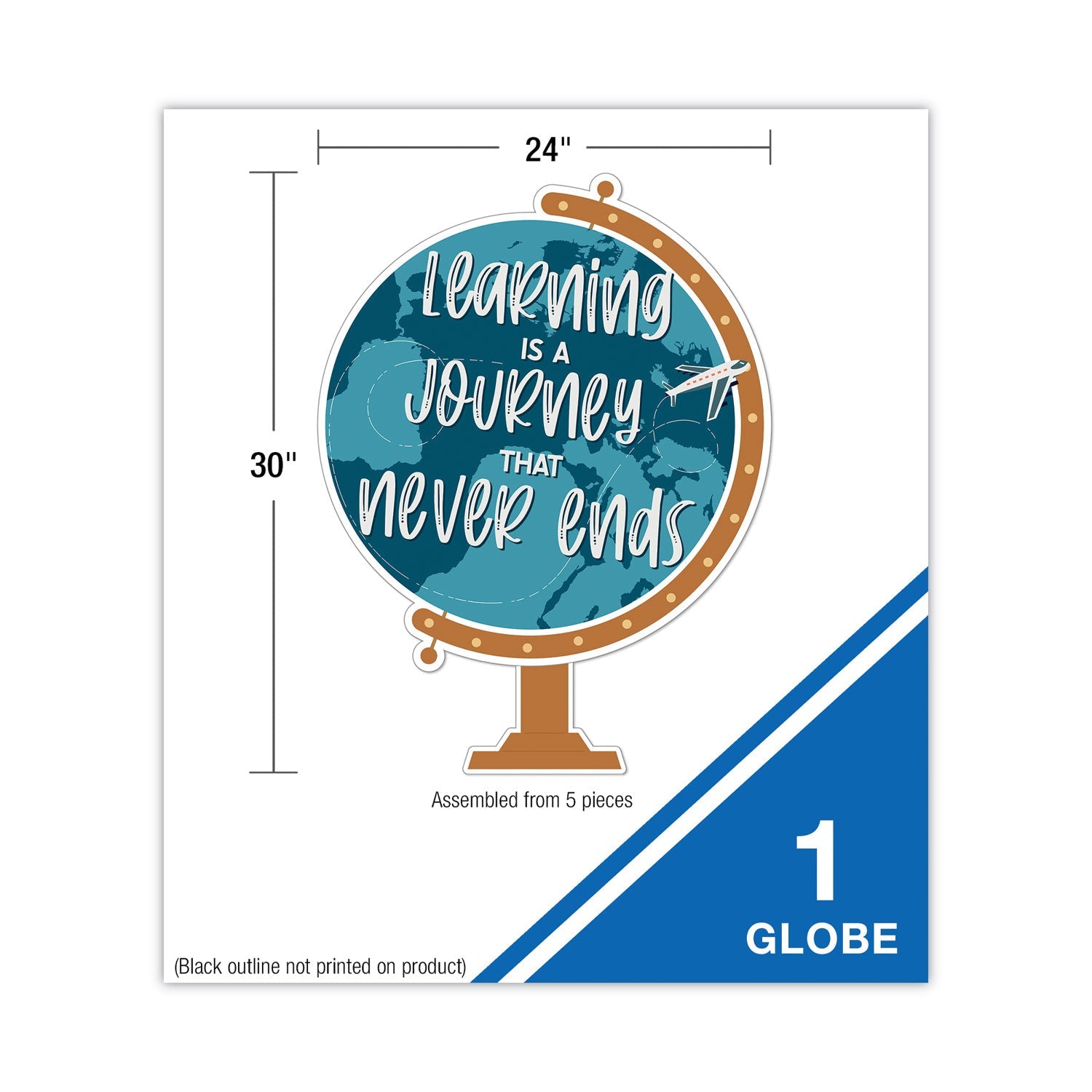 Carson-Dellosa Education Motivational Bulletin Board Sets, 45-Piece Set, Learning Is a Journey, 30.1" x 24", Multicolor