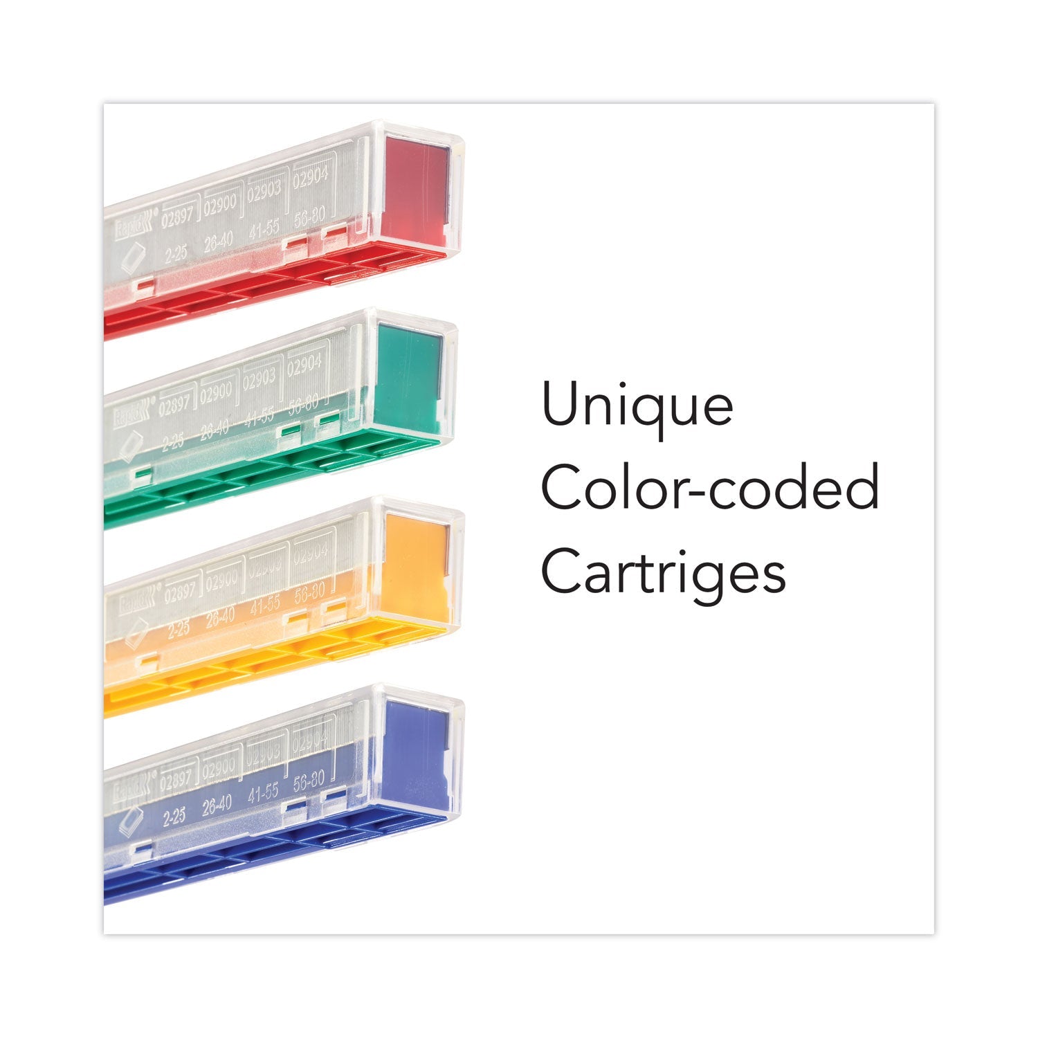Rapid® Staple Cartridge, 0.47" Leg, 0.5" Crown, Steel, 210/cartridge, 5 Cartridges/pack, 1,050/pack
