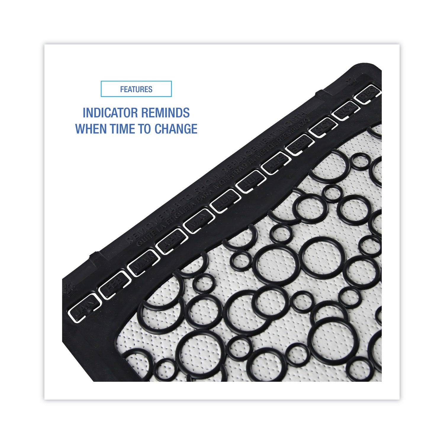 Boardwalk® Disposable Urinal Floor Mat 2.0, Slip-Resistant Rubber, 17.5 x 20, Black/White, 6/Carton - Bloom Skins