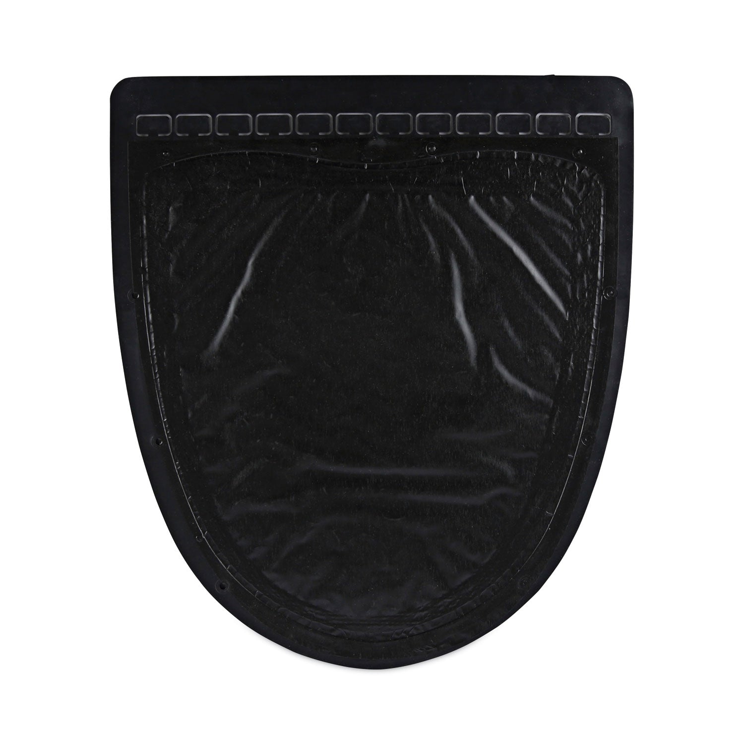 Boardwalk® Disposable Urinal Floor Mat 2.0, Slip-Resistant Rubber, 17.5 x 20, Black/White, 6/Carton - Bloom Skins