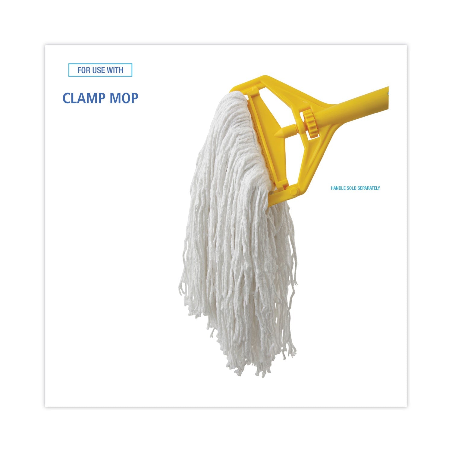 Boardwalk® Banded Rayon Cut-End Mop Heads, #24, White, 1.25" Headband, 12/Carton