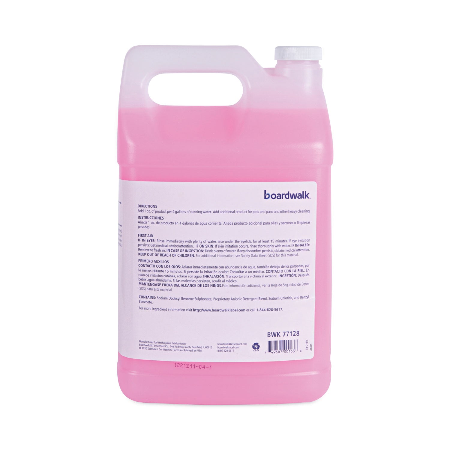 Boardwalk® Industrial Strength Pot and Pan Hand Dishwashing Detergent, Herbal Scent, 1 gal Bottle