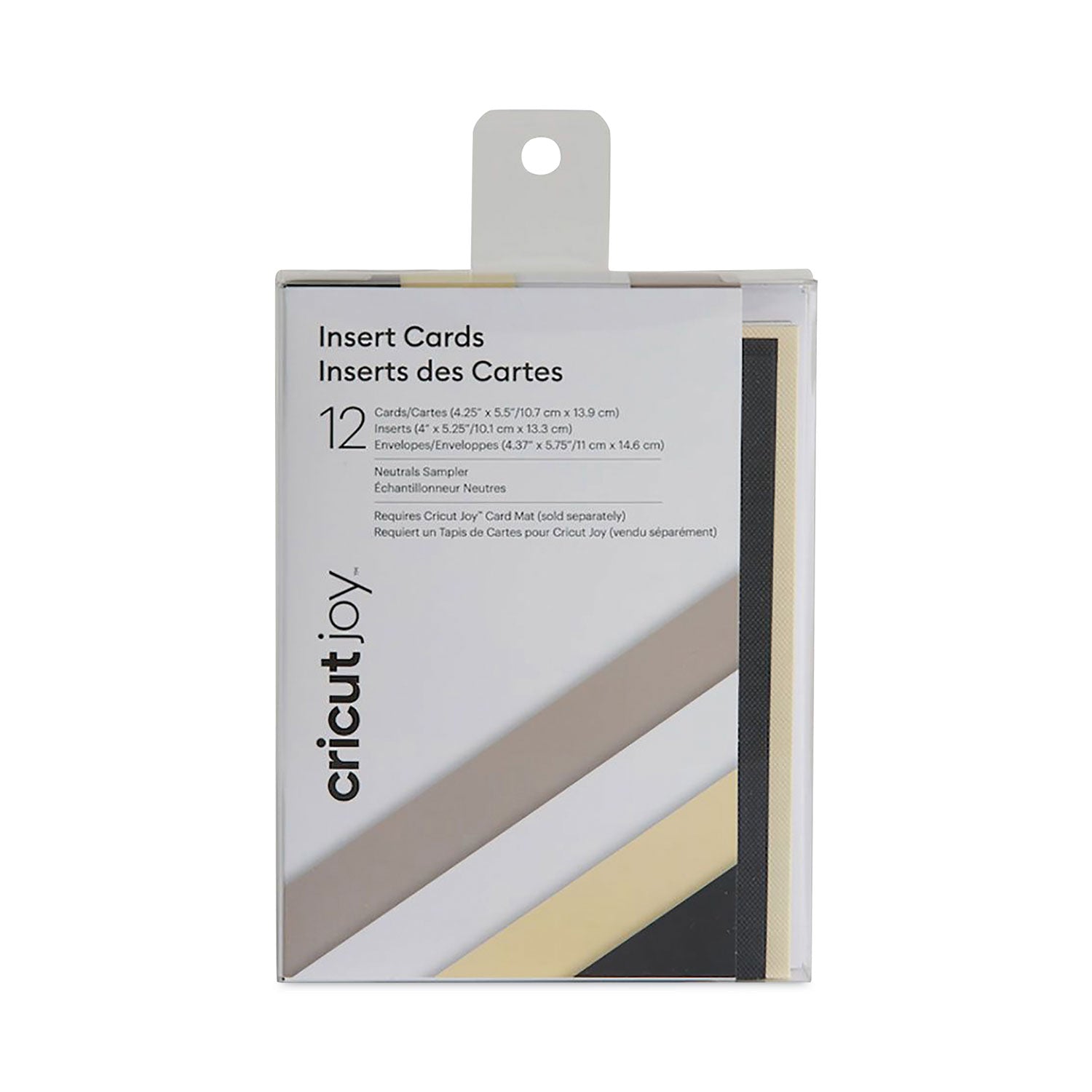 Cricut® Joy Insert Cards, 4.25 x 5.5, 12 Assorted Color Cards/12 Black Inserts/12 White Envelopes