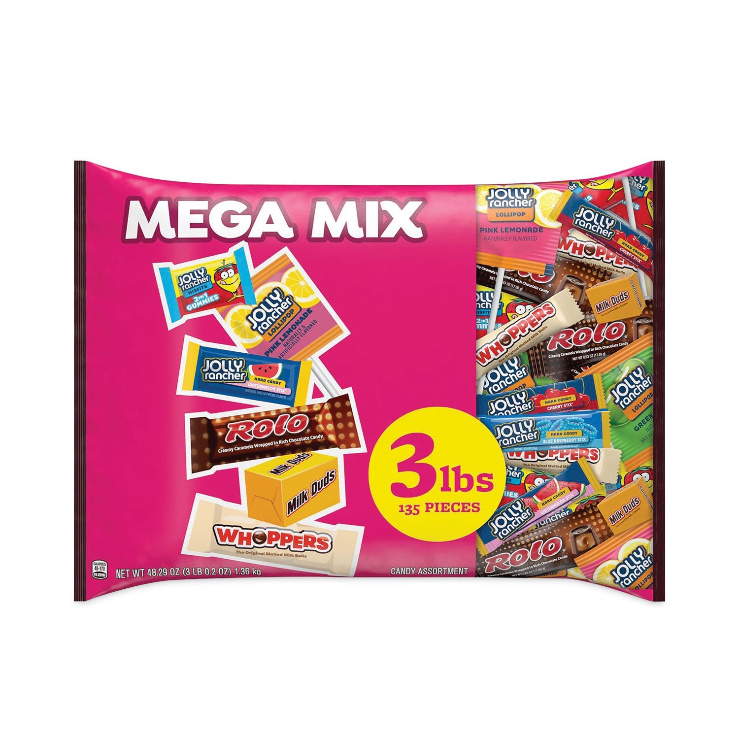 Hershey®'s Mega Mix Chocolate and Sweets Assortment, 135 Individually Wrapped Chocolates/Candies