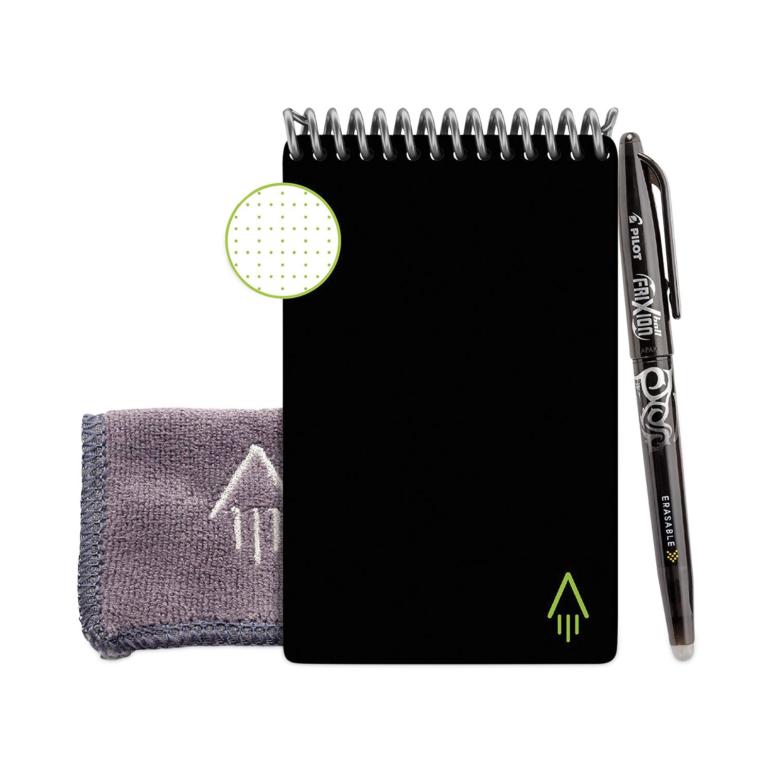 Rocketbook Mini Notepad | Dot Grid, Black Cover